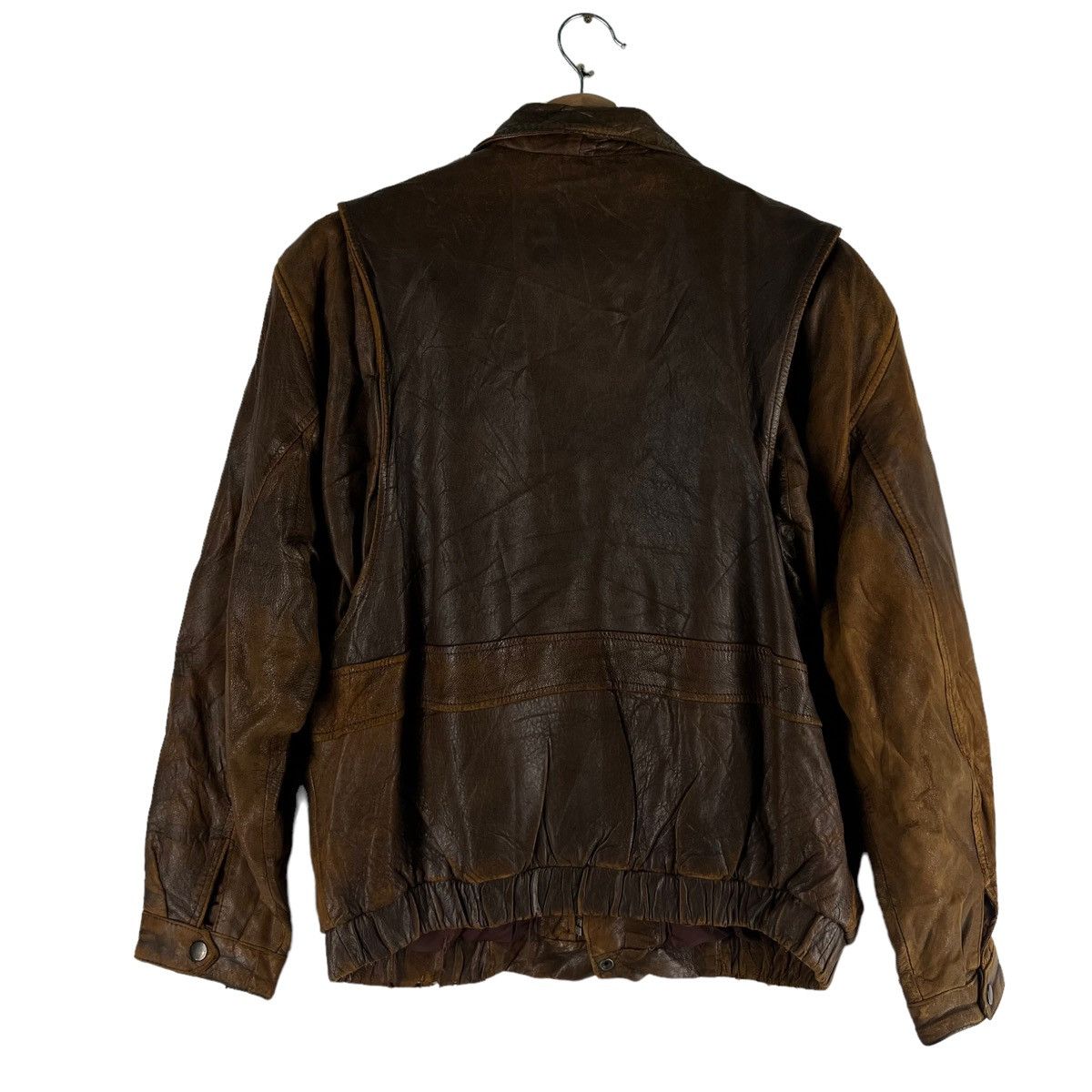 Vintage 🔥VTG GENUINE LEATHER JACKET FLIGHT RIOT RIOT BONDAGE Size US M / EU 48-50 / 2 - 9 Thumbnail