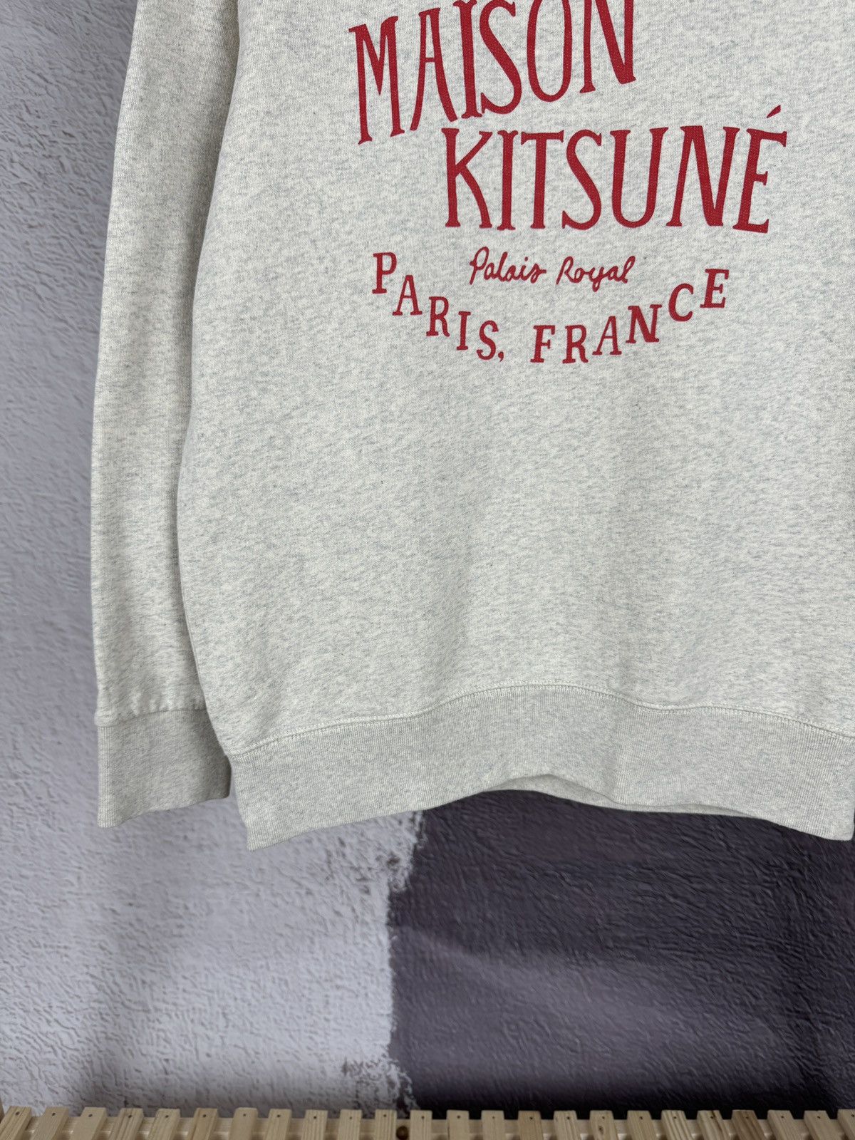 Maison Kitsune MAISON KITSUNÉ Mélange Printed French Coton-Terry Sweatshirt Size US M / EU 48-50 / 2 - 7 Thumbnail