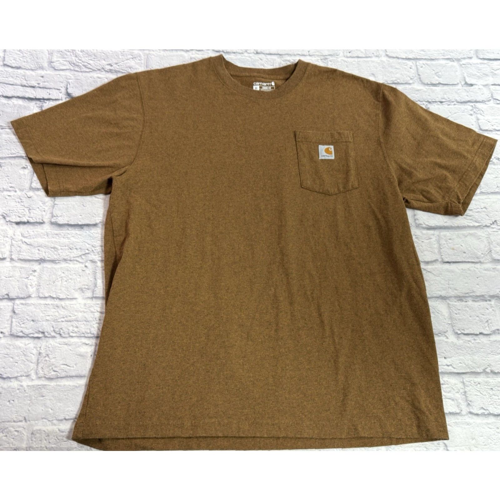 Carhartt Carhartt Shirt Mens XL Brown Loose Fit Short Sleeve Pocket Workwear Tee Size US XL / EU 56 / 4 - 2 Thumbnail