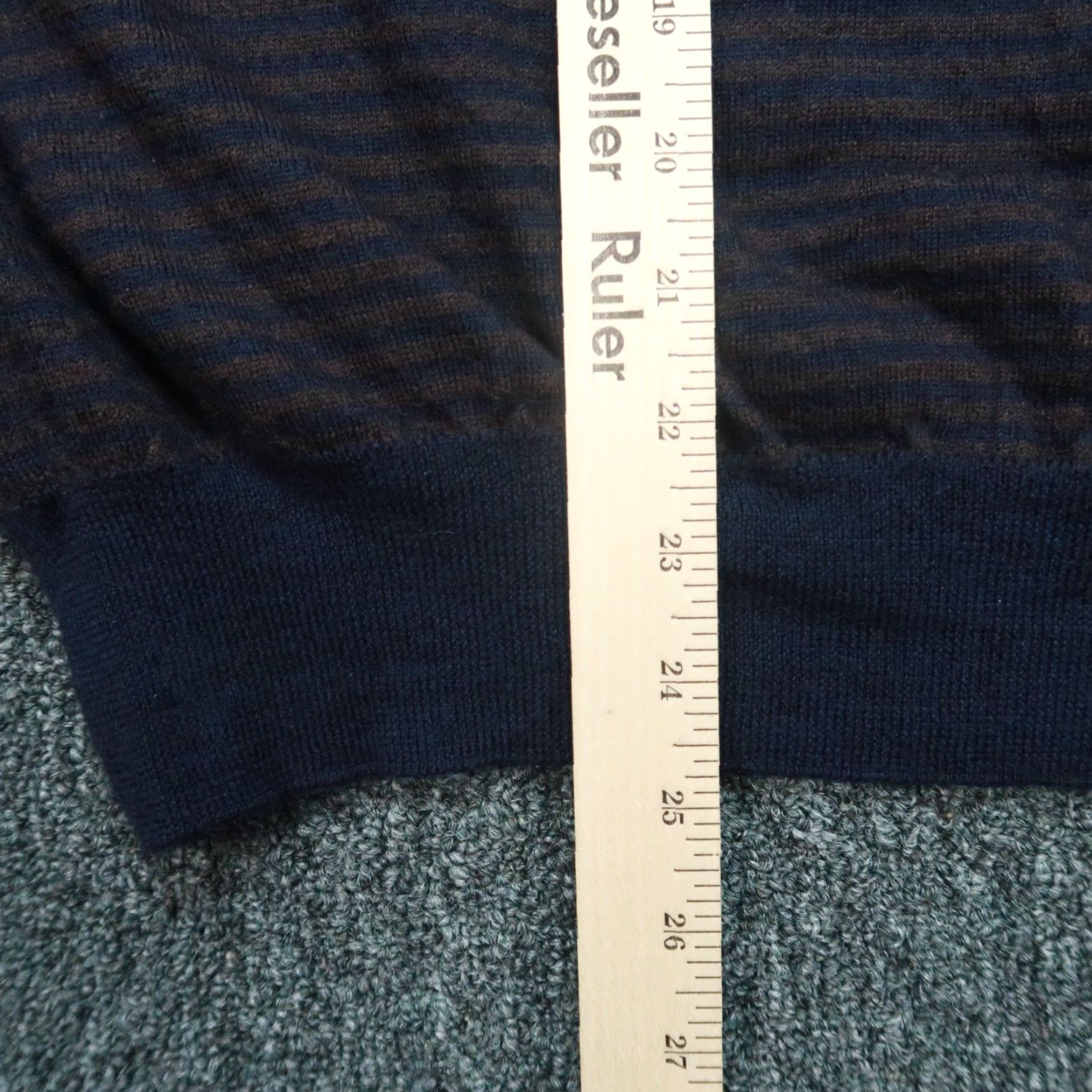 Peter Millar Peter Millar Sweater Mens M Blue Striped Quarter Zip Merino Wool Jumper Size US M / EU 48-50 / 2 - 6 Thumbnail