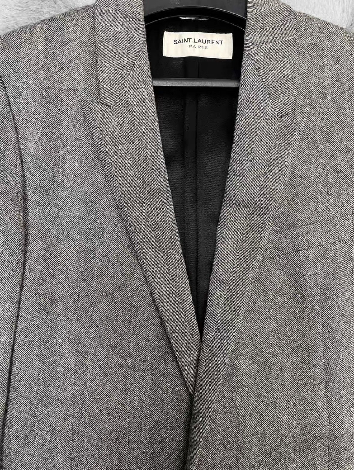 Saint Laurent Paris Herringbone Blazer/Light Coat sz 48 Size US M / EU 48-50 / 2 - 4 Thumbnail