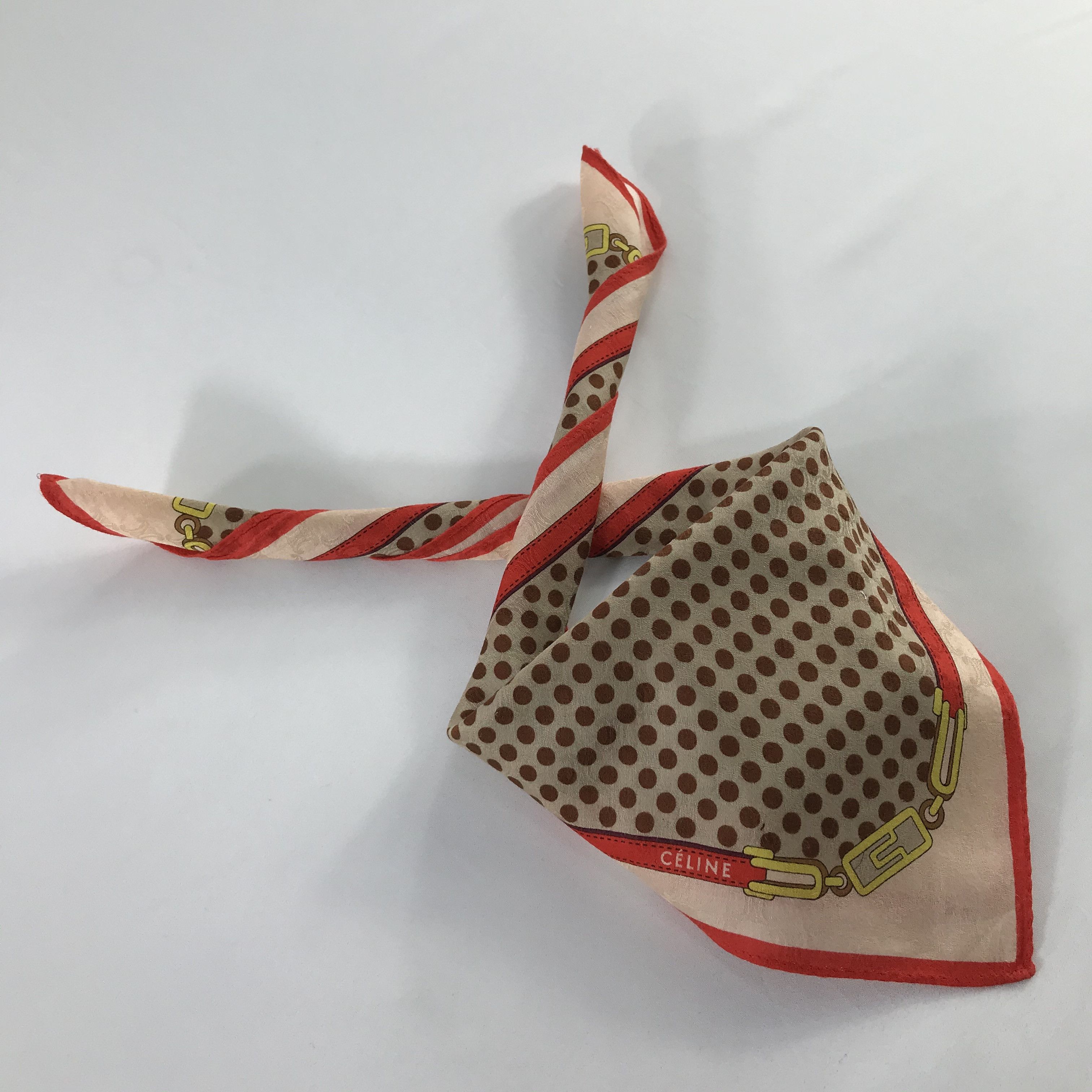 Celine × Vintage Celine Bandana / Handkerchief / Neckerchief - S679 Size ONE SIZE - 4 Thumbnail