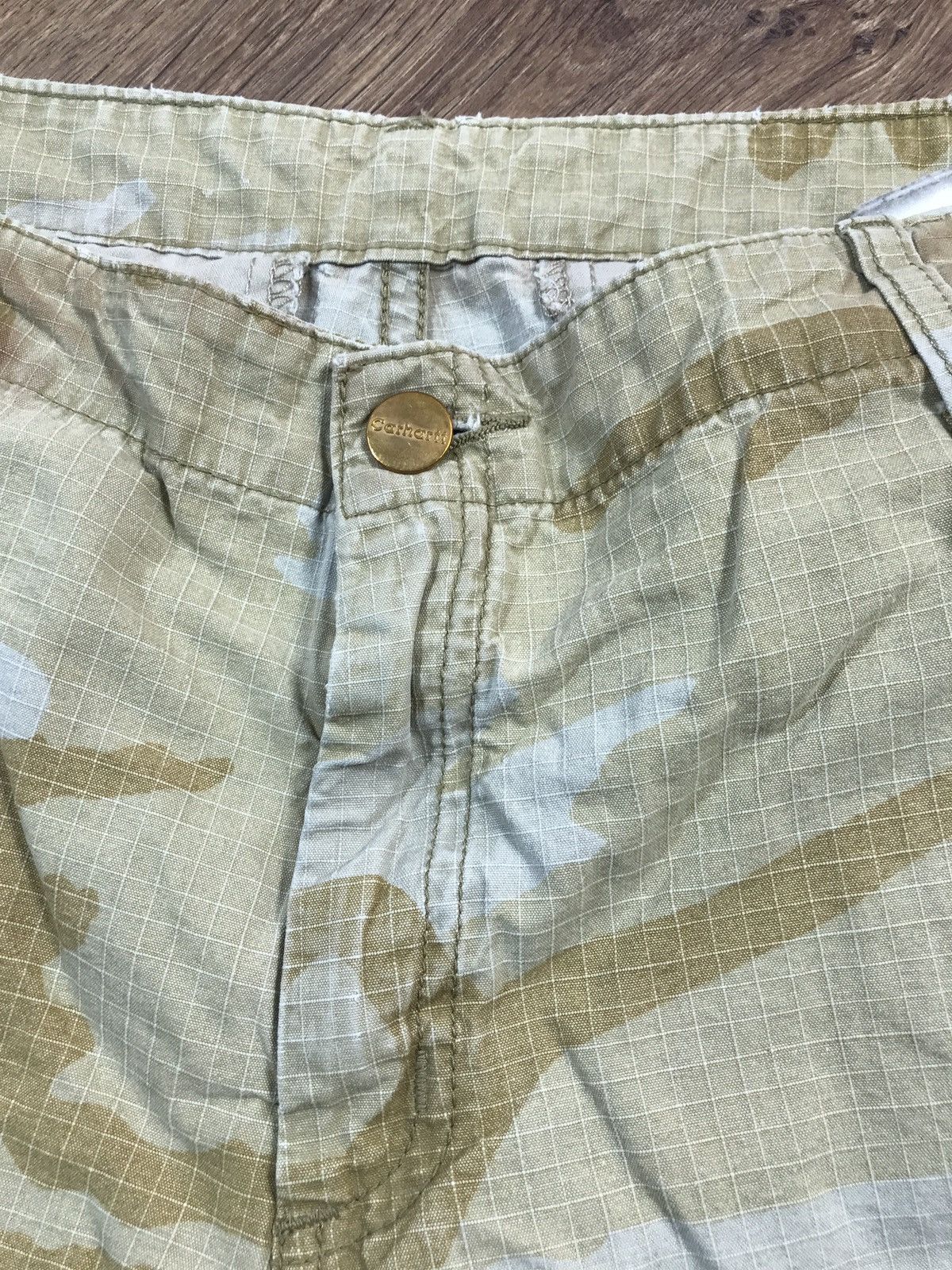 Carhartt × Vintage Vintage Carhartt Khaki Shorts Size US 31 - 5 Thumbnail