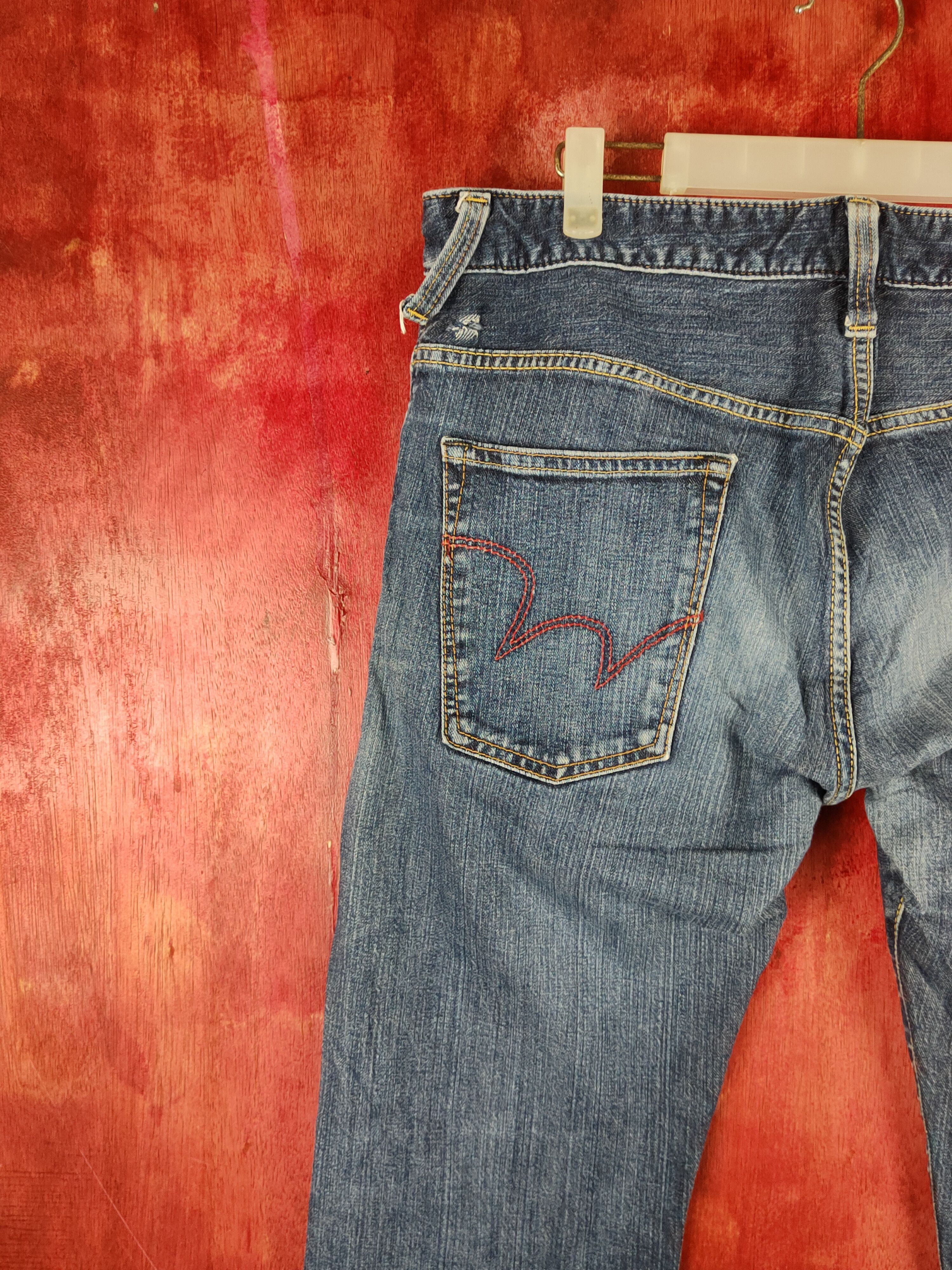 Edwin Edwin blue trip Dark Blue Distressed denim Jeans #S2205 Size US 34 / EU 50 - 10 Thumbnail