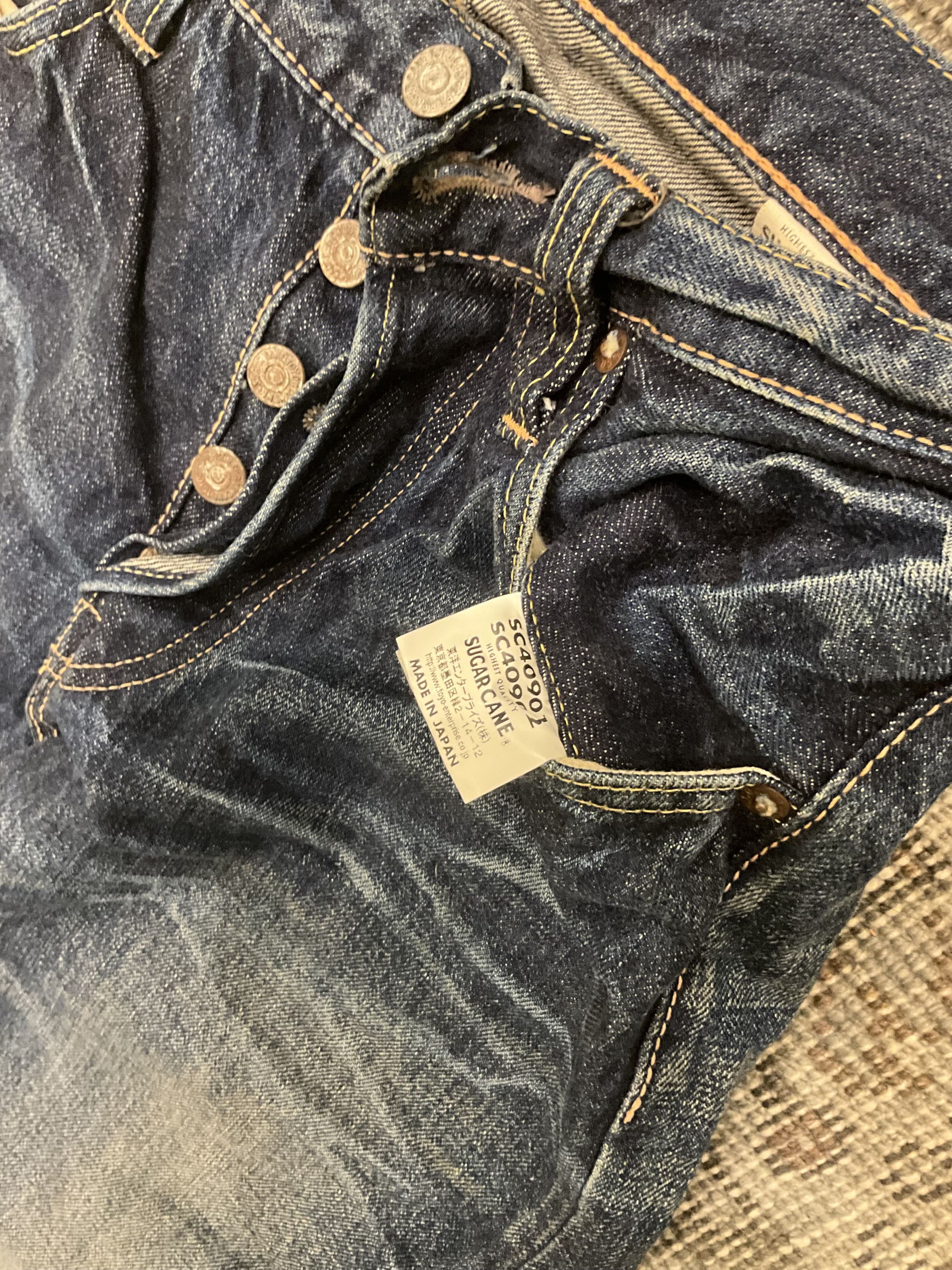 Sugar Cane Sugar Cane SC40901 Selvedge Denim Jeans Indigo Star Japan Size US 28 / EU 44 - 6 Thumbnail