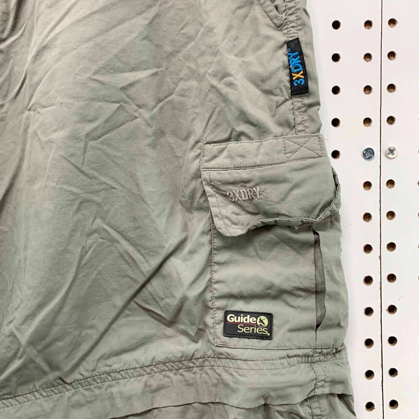 Olive Guide Series Mens 38 Olive Green Nylon Outdoor 3XDRY Convertible Cargo Pants Shirts? Size US 38 / EU 54 - 4 Thumbnail