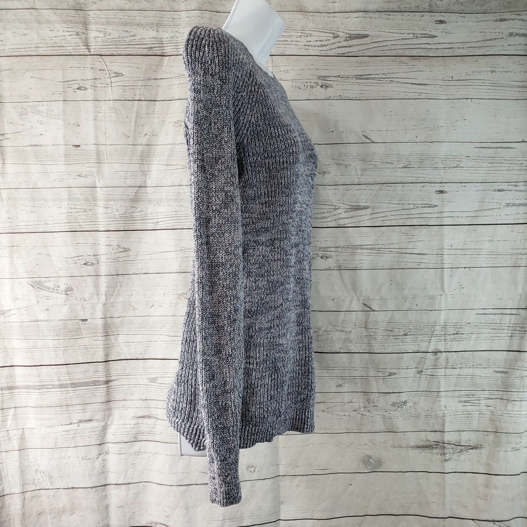 Loft Ann Taylor LOFT Womens Sweater Blue Sz Small Long Sleeve Button Side Cotton Size S / US 4 / IT 40 - 2 Thumbnail