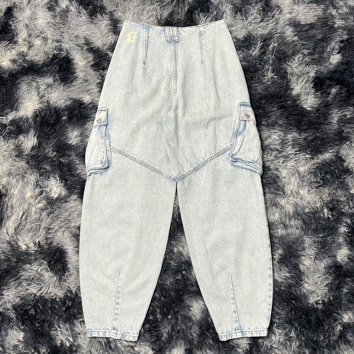 Bershka Bershka Denim Wide Loose Cargo Pants Size 26" / US 2 / IT 38 - 2 Thumbnail