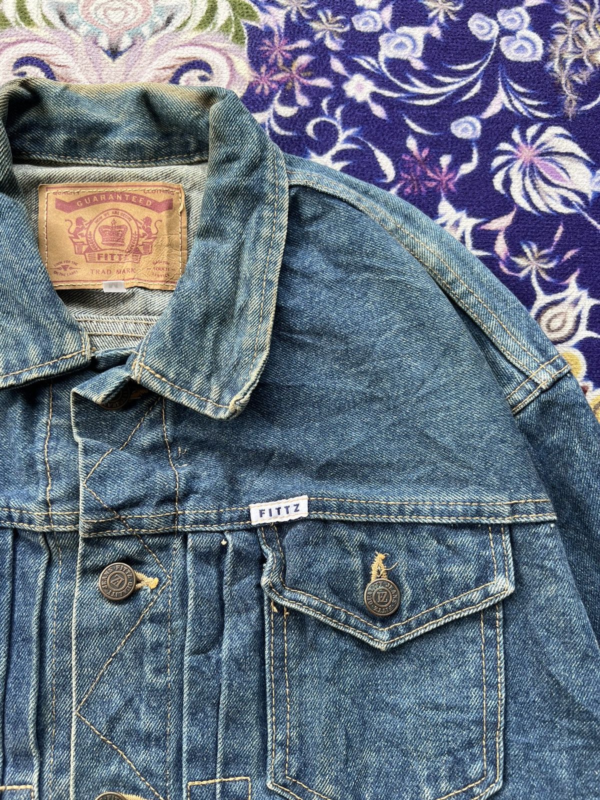 Japanese Brand Vintage Fittz Japanese Brand Indigo Denim Jacket Size US L / EU 52-54 / 3 - 4 Thumbnail