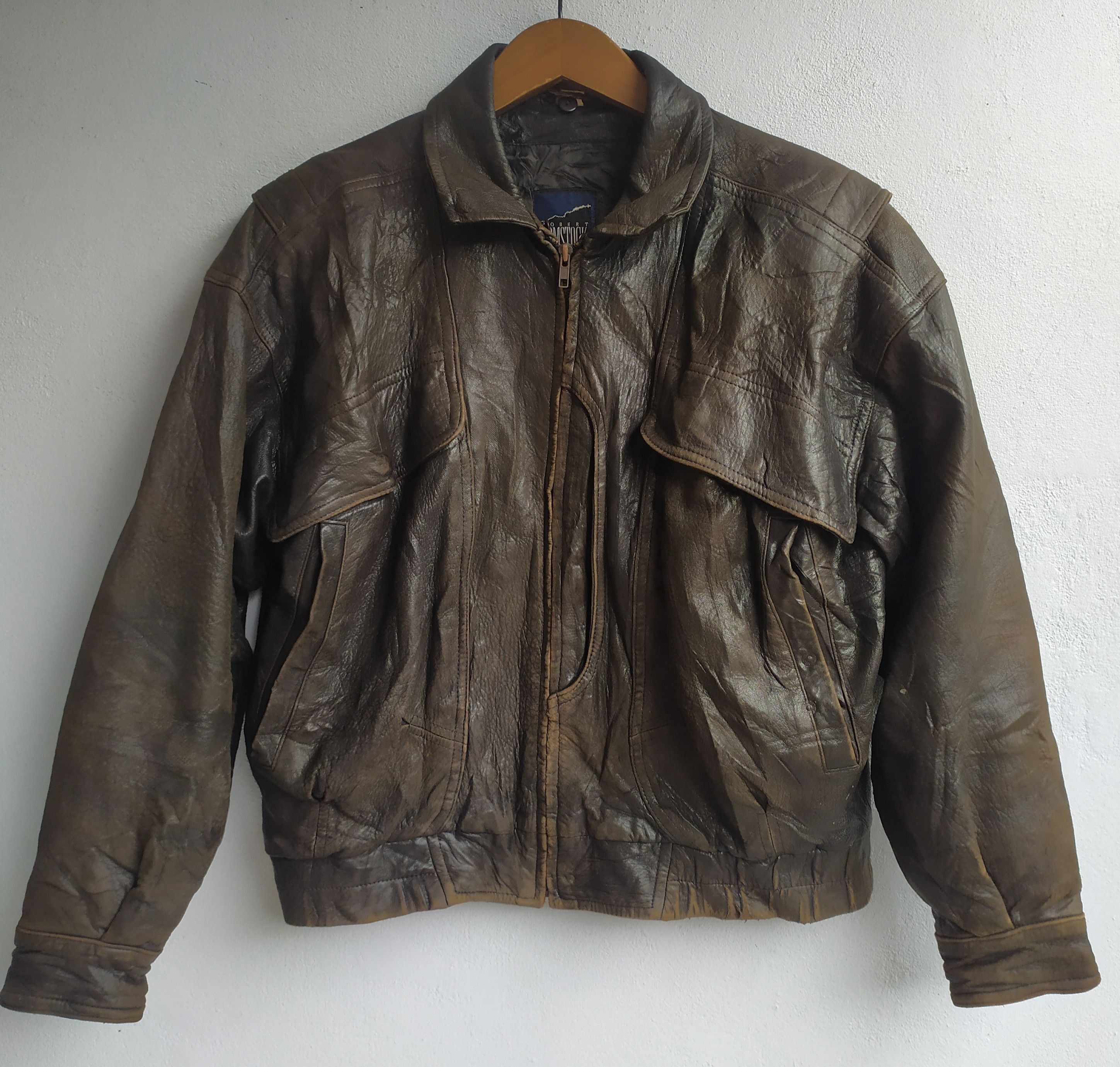Vintage Vintage Robert Comstock Bikers Leather Jacket Size US L / EU 52-54 / 3 - 1 Thumbnail