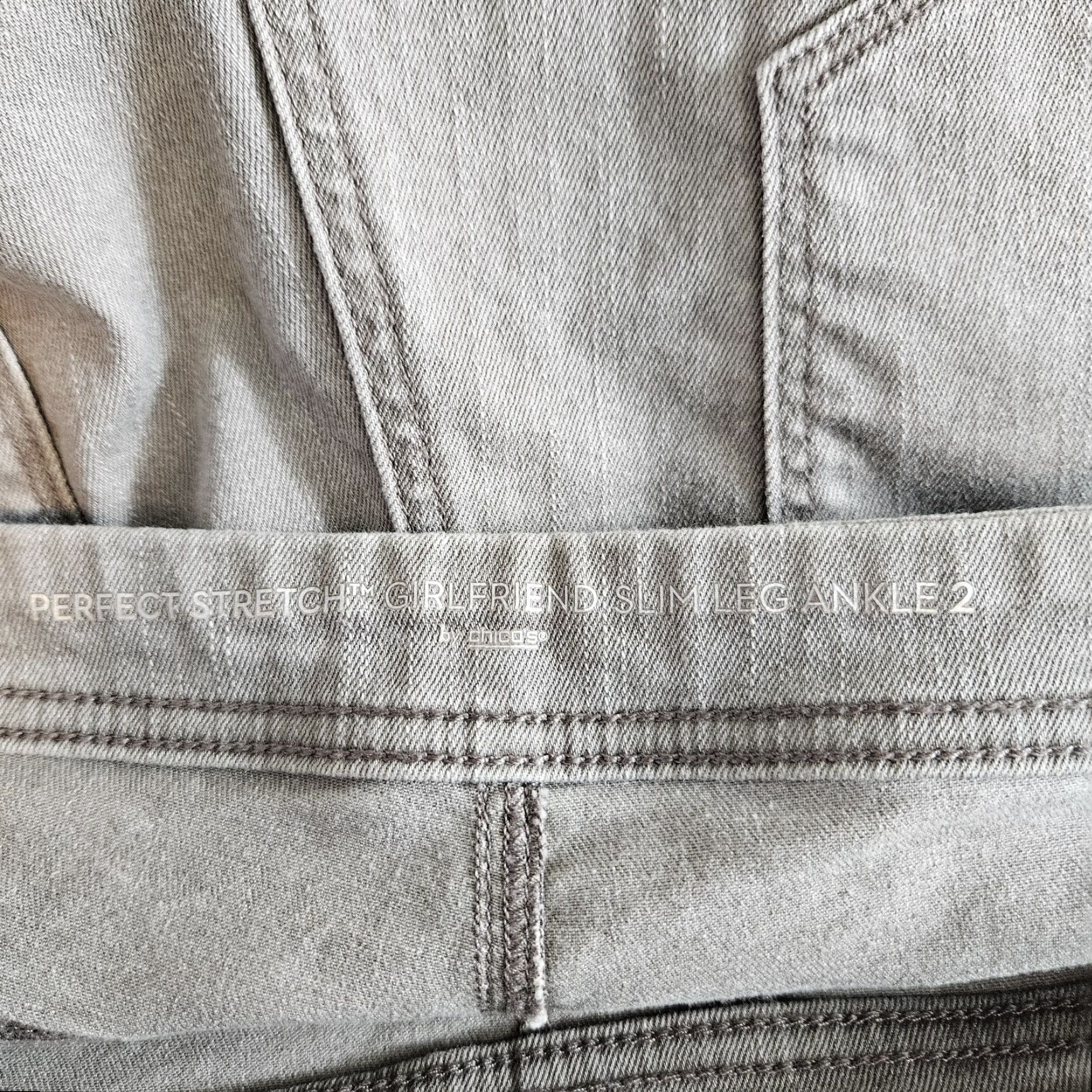 Vintage Chicos Womens Jeans Ankle Slim Girlfriend Perfect Stretch Sz 12 Gray High Rise Size 34" / US 12 / IT 48 - 8 Thumbnail