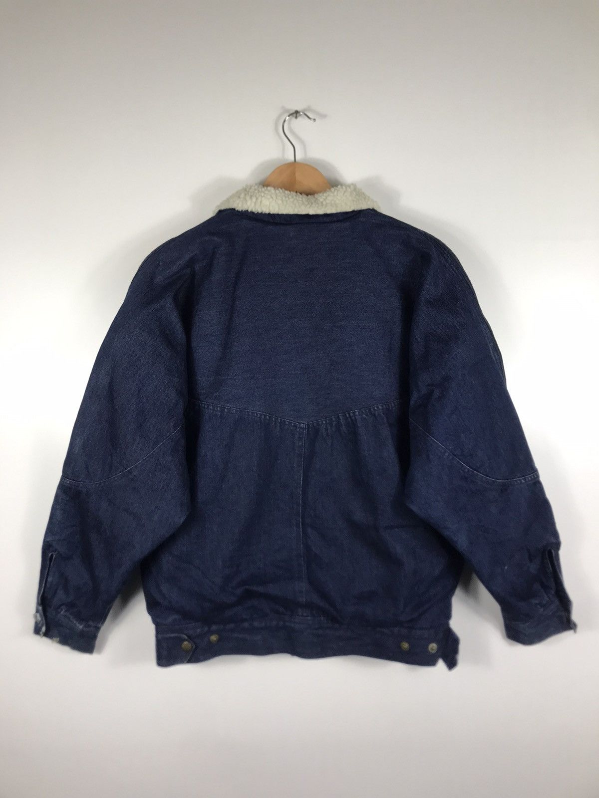 Japanese Brand ⚡️Vintage City Sport Denim Faded Sherpa inside Bomber Jacket Size US M / EU 48-50 / 2 - 15 Thumbnail