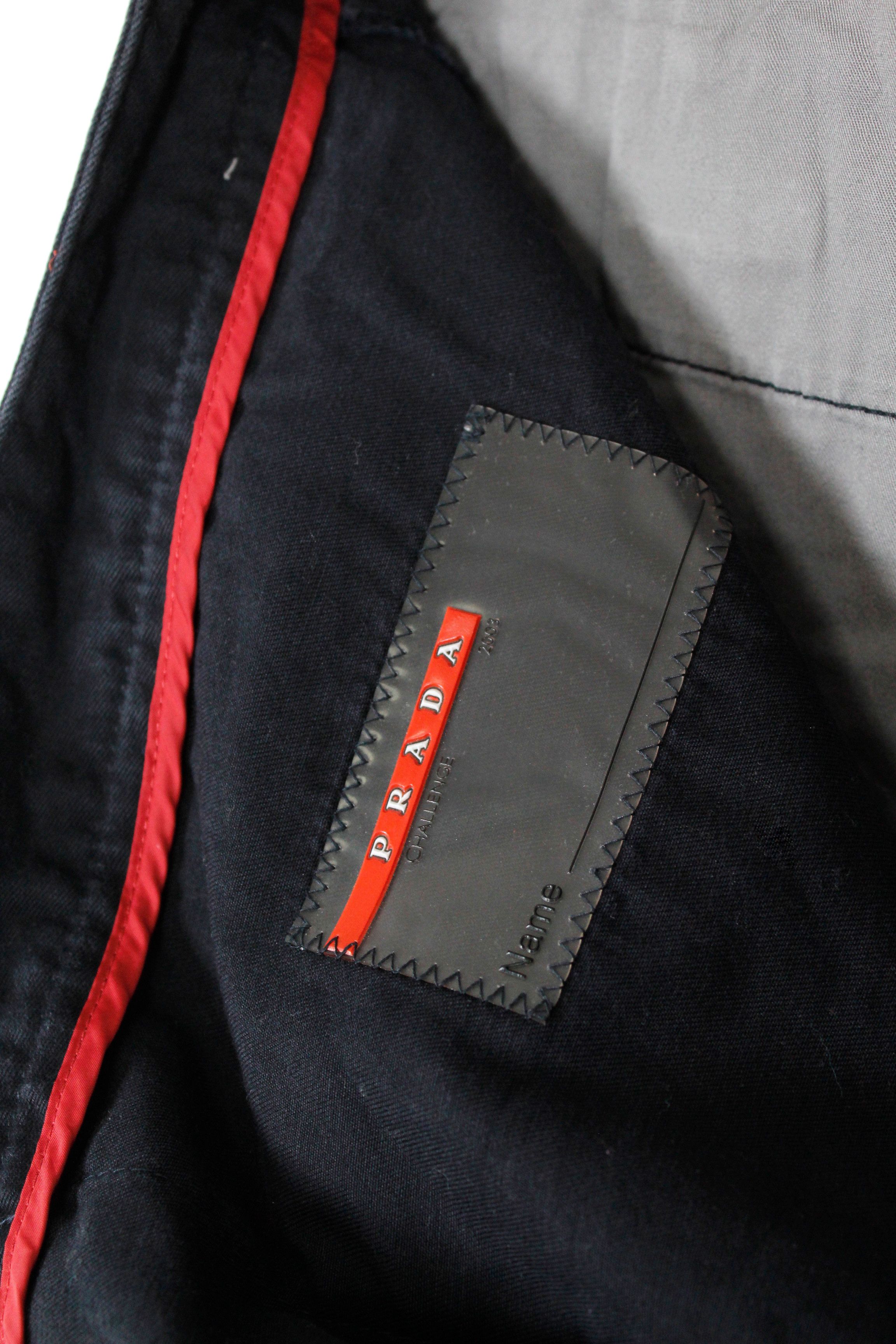 Archive Prada Sport Challenge 2003 Rubber Logo Shorts Y2K
