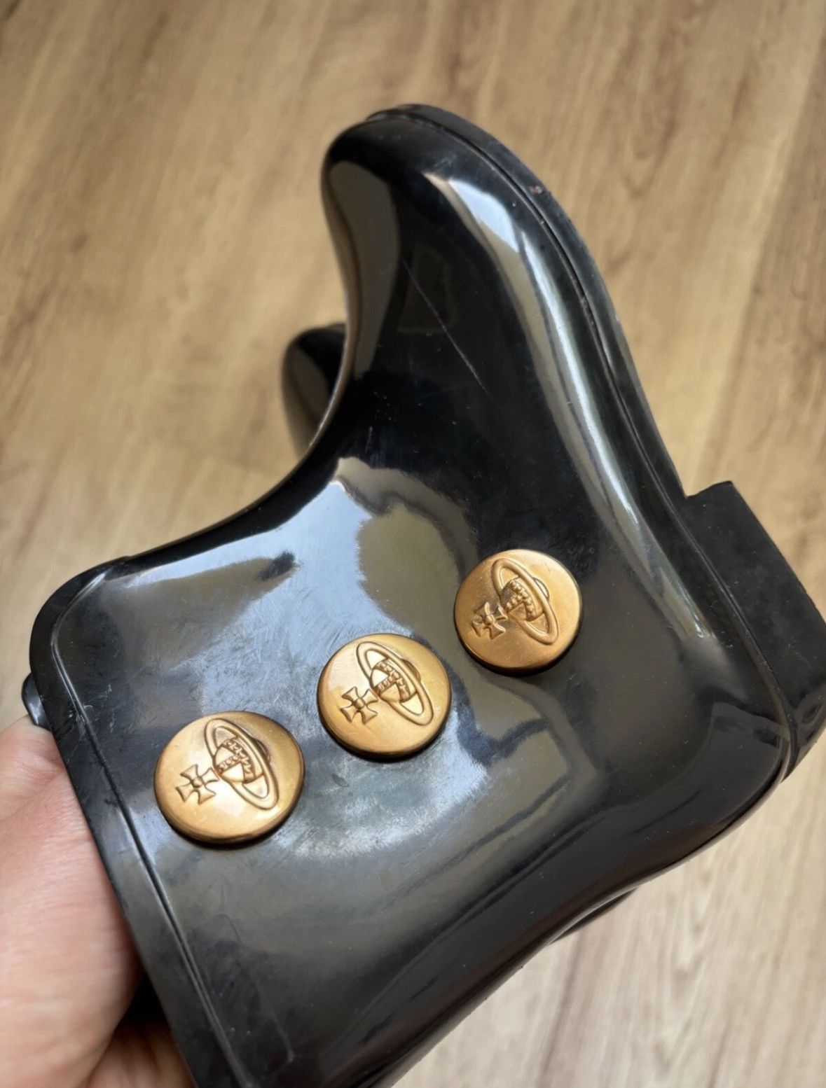 Vivienne Westwood VIVIENNE WESTWOOD MELISSA Wellies Ankle Rain Boots Buttons Size US 6 / IT 36 - 4 Thumbnail
