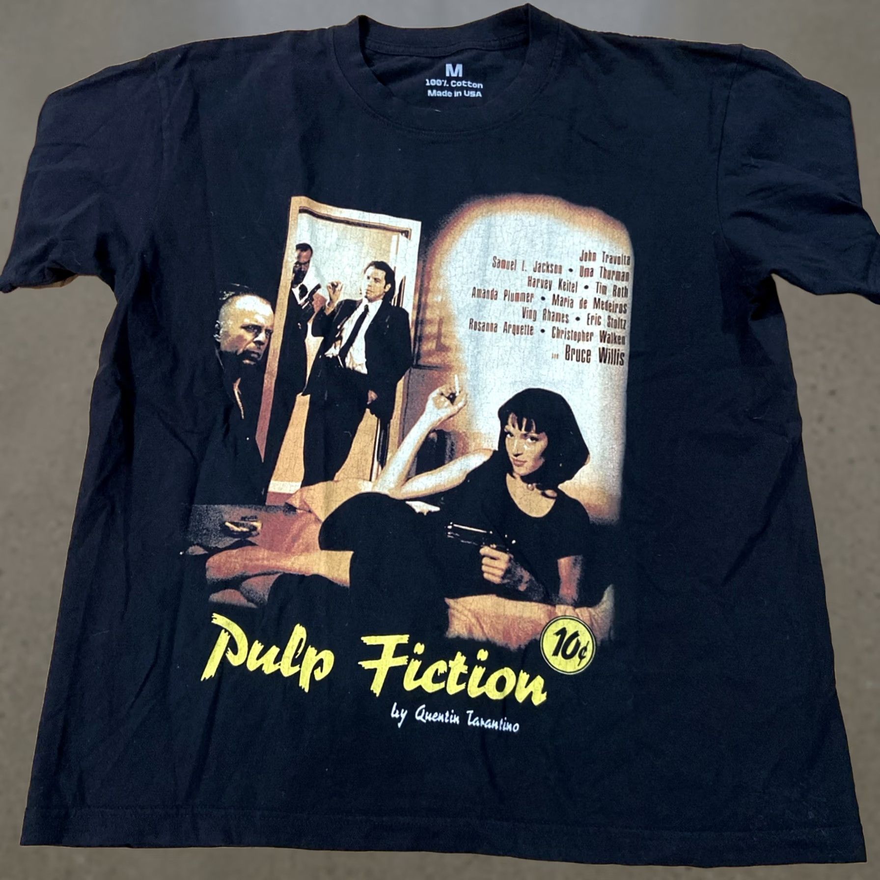 Vintage VINTAGE Winterland T-Shirt Men Pulp Fiction 1990s Black 100% Cotton Crewneck Short Sleeve Size M Shirt Tarantino Print Size US M / EU 48-50 / 2 - 1 Thumbnail