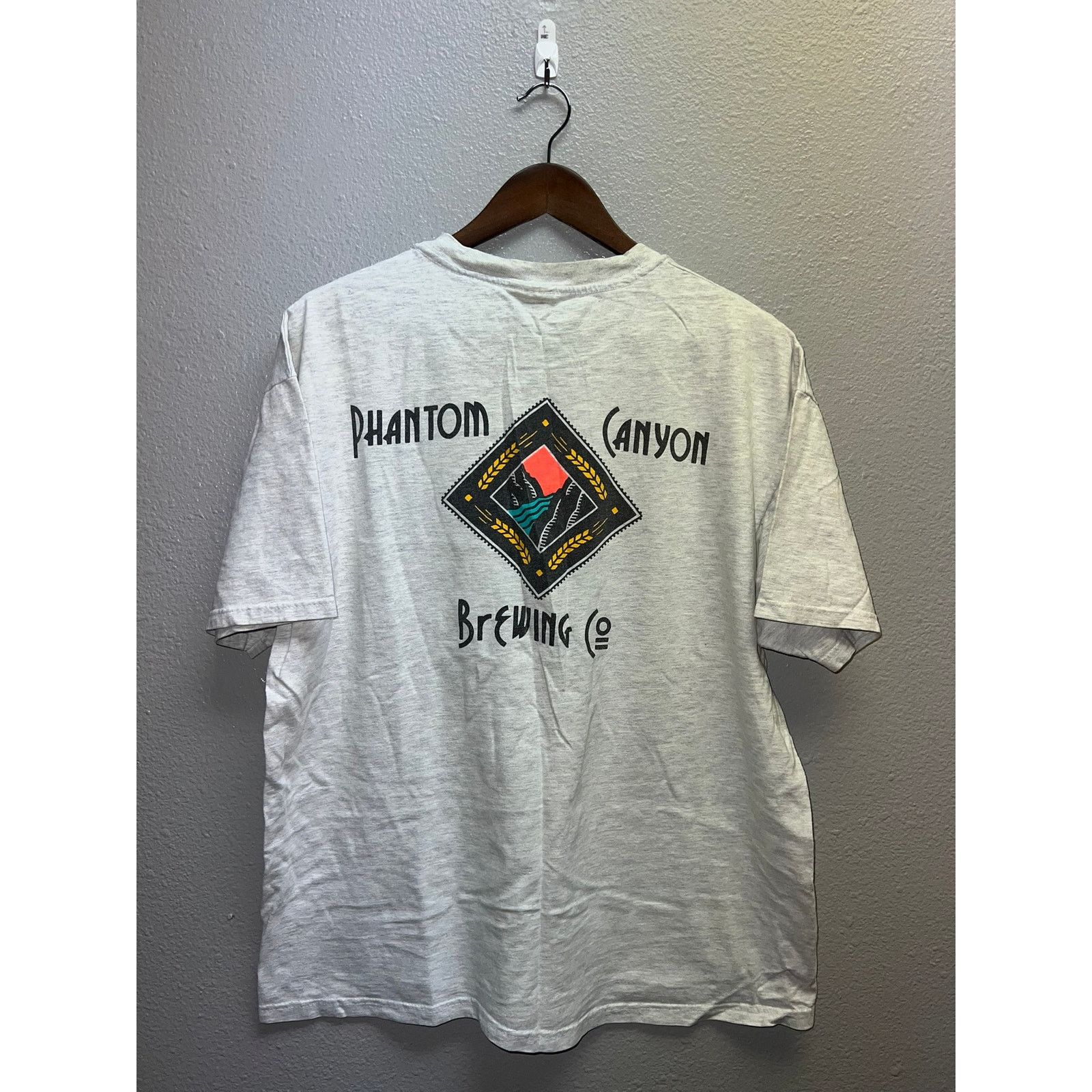 Hanes Vintage Phantom Canyon Shirt Brewing Co Beer Gray Tee 90s Size US XL / EU 56 / 4 - 1 Thumbnail