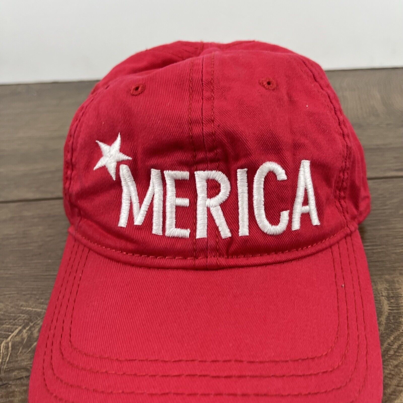 Other Merica Hat America Hat Red Cap Adjustable Hat Red Adult Fit Size ONE SIZE - 6 Thumbnail