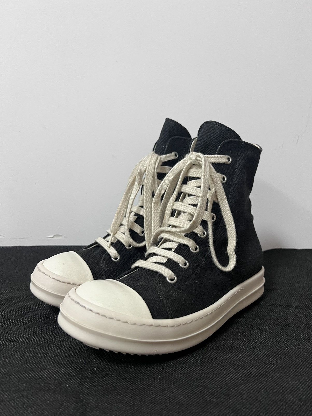 Rick Owens Drkshdw Rick owens drkshdw ramones high top sneakers sz35 Size US 5 / IT 35 - 1 Thumbnail