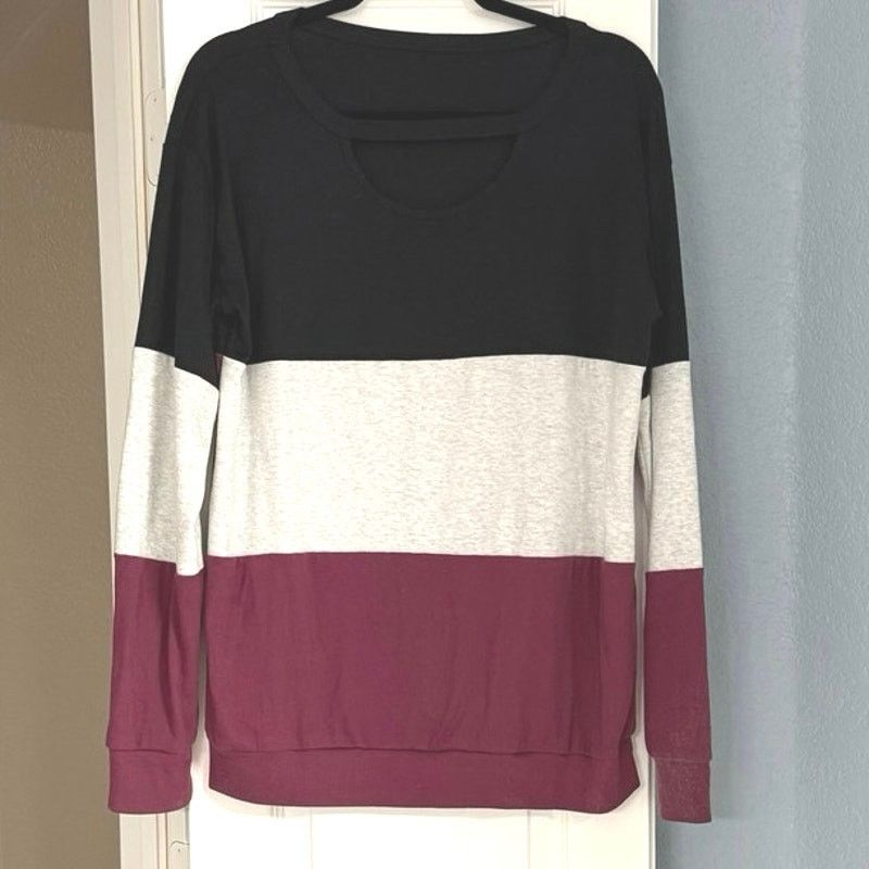 Other Relaxed Fit Long-Sleeve Colorblock Top Size L / US 10 / IT 46 - 2 Thumbnail