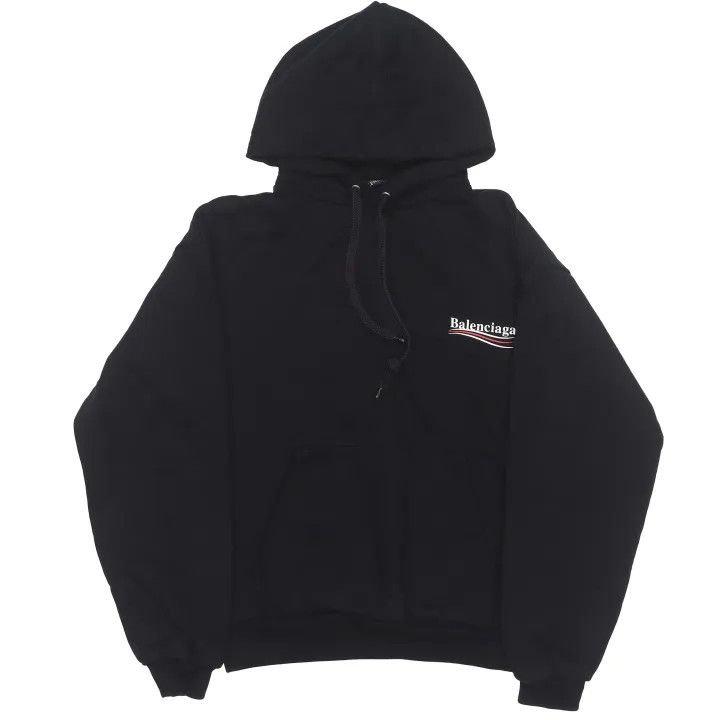 Balenciaga Balenciaga Black Hooded Sweatshirt Size US S / EU 44-46 / 1 - 1 Thumbnail