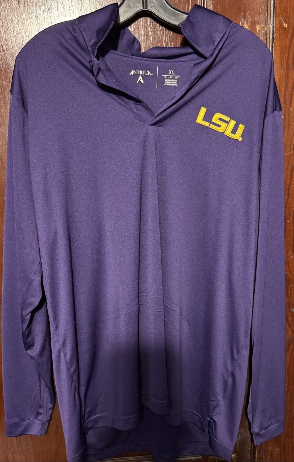 Antigua LSU Long Sleeve Polo Antigua Men's Sz XL Purple Size US XL / EU 56 / 4 - 1 Thumbnail
