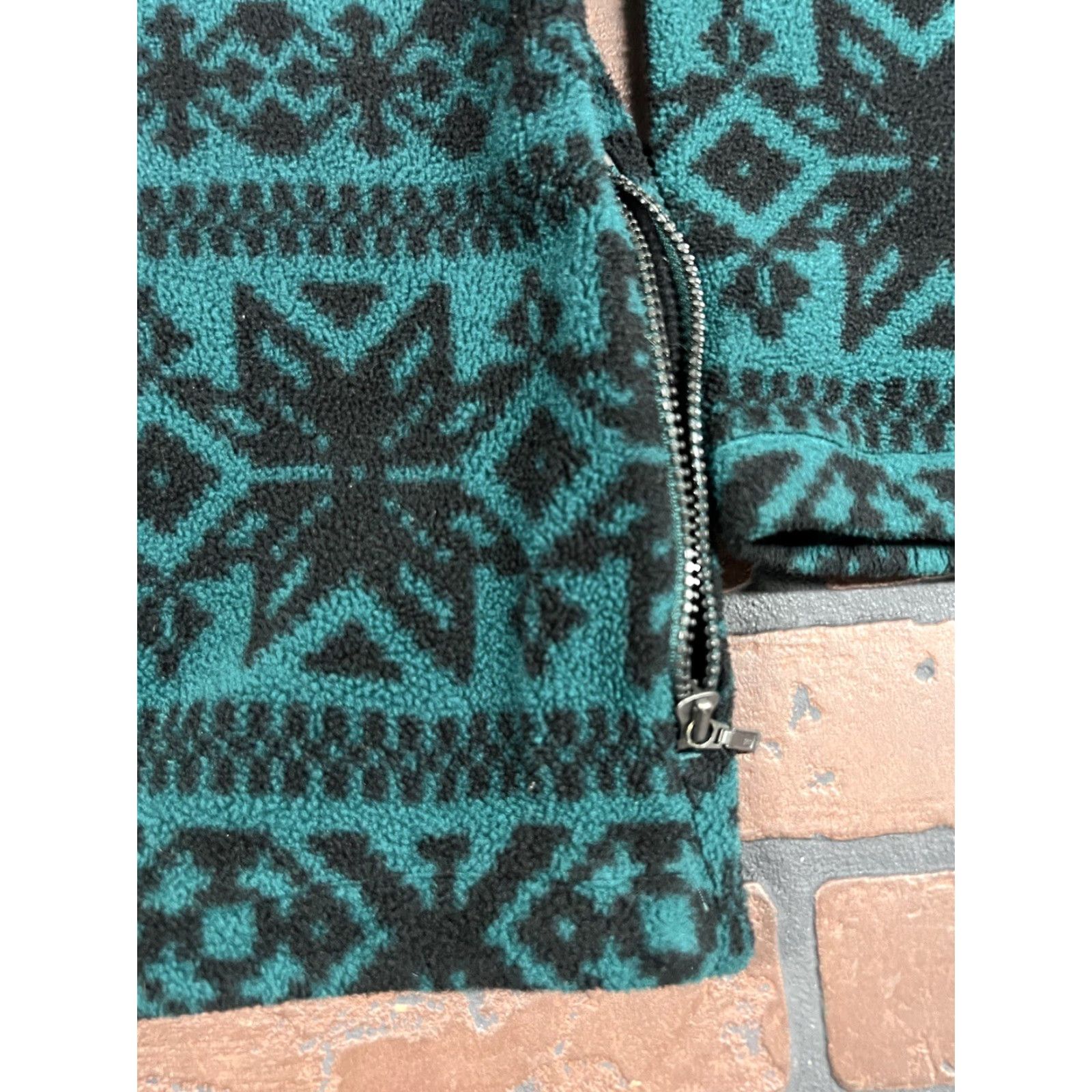 Eddie Bauer Eddie Bauer Pullover 1/4 Zip Jacket Fleece Fair Isle Green Mexico Vintage Men XL Size US XL / EU 56 / 4 - 7 Thumbnail