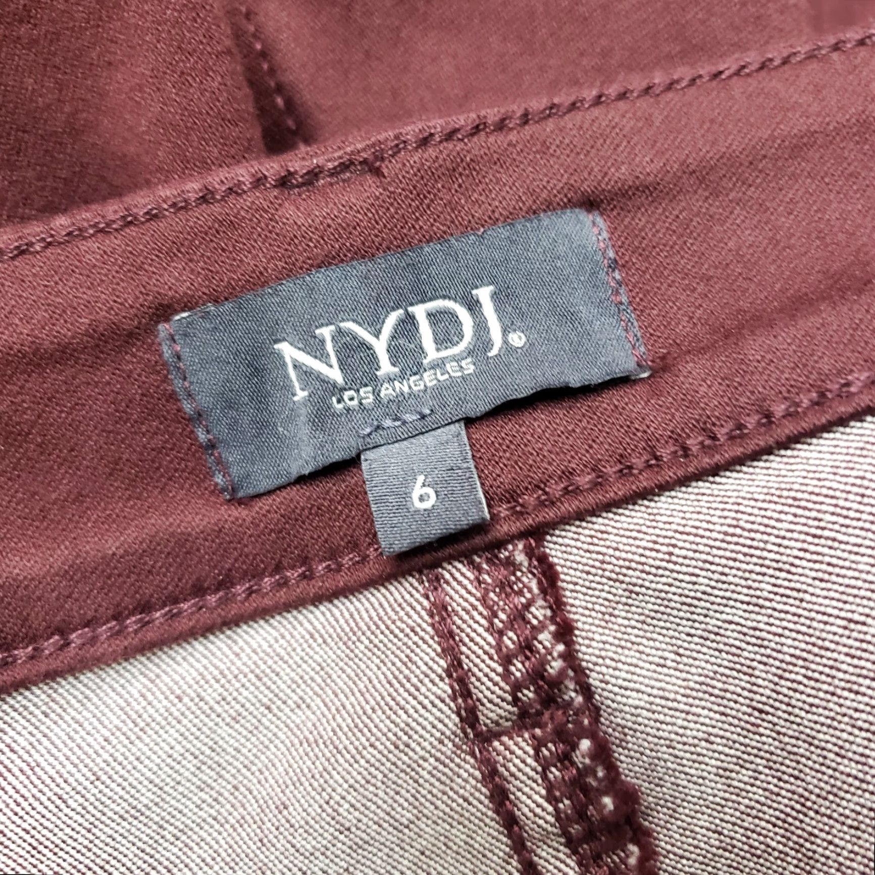 NYDJ NYDJ Womens Ami Skinny Legging Sz 6 Wine Mid Rise Cotton Blend Jeans Size 28" / US 6 / IT 42 - 8 Thumbnail