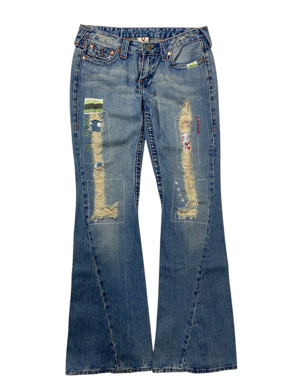 パンツ TRUE RELIGION RAINBOW JOEY True Religion Y2K Joey Big T Rainbow 30 Embroidered Pocket