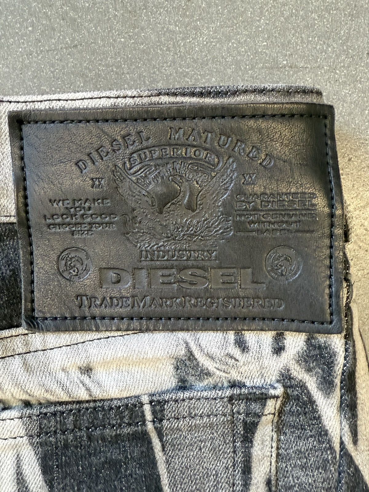 Diesel Diesel Industry Denim Division Archival Cowhide Leather Pant Size US 27 - 11 Thumbnail
