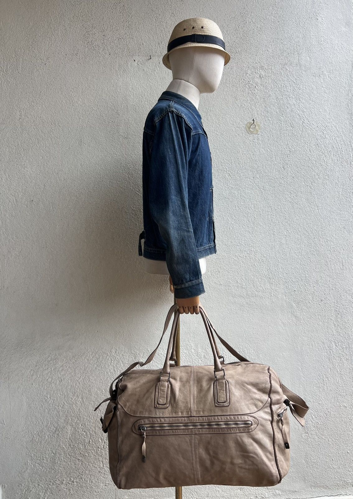 Leather Sissi Rossi Patina Leather 2 Way Travel Bag Size ONE SIZE - 4 Thumbnail