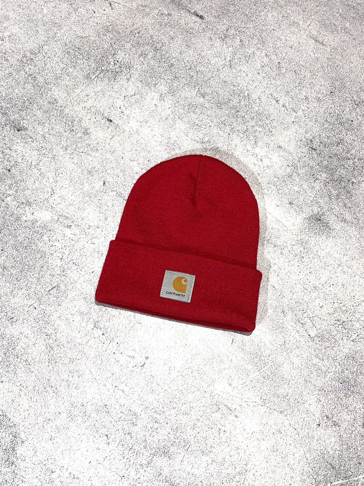 Carhartt Carhartt Red Acrylic Watch Hat Beanie Size ONE SIZE - 1 Thumbnail