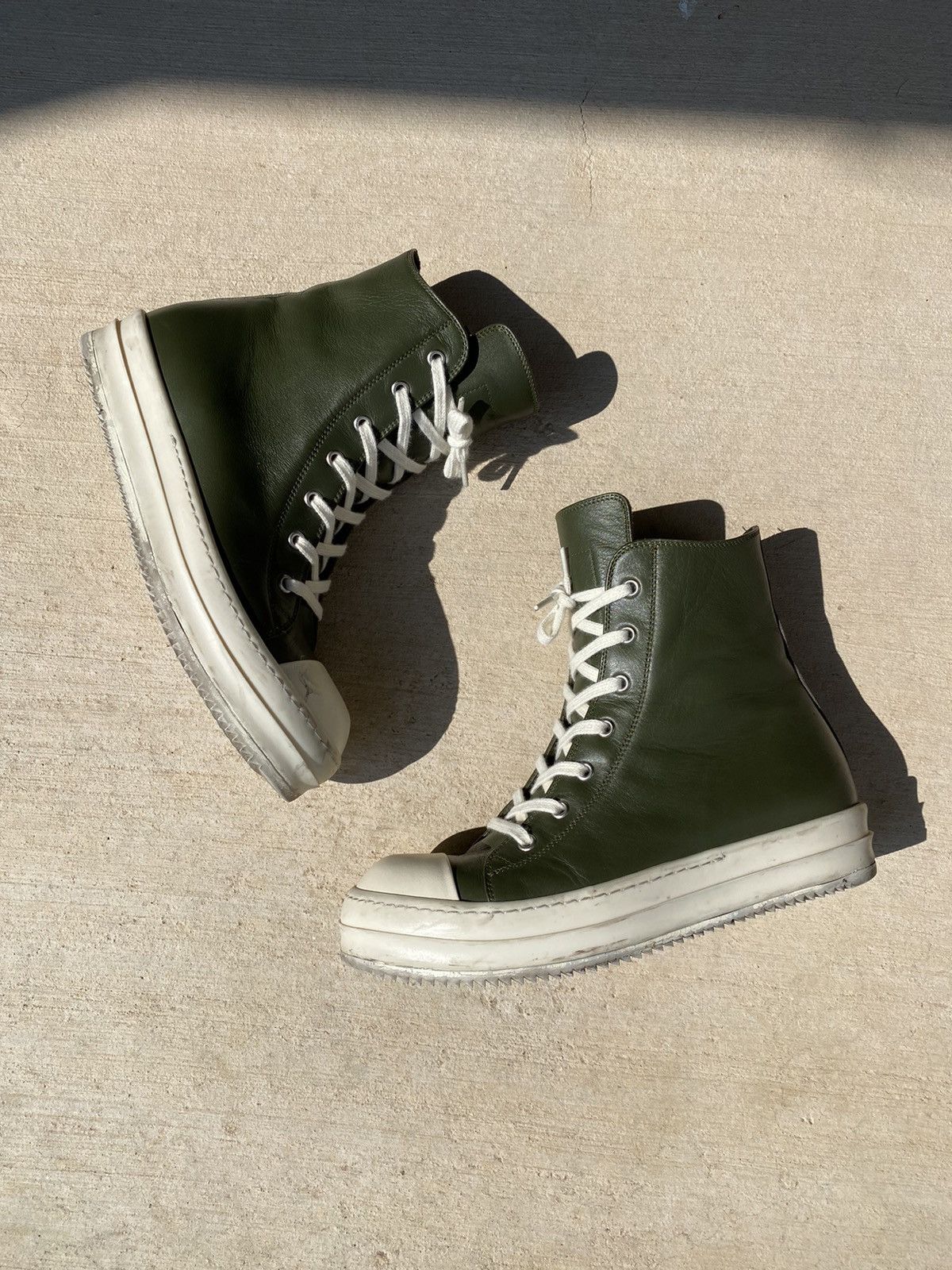 Rick Owens Olive Ramones | Grailed