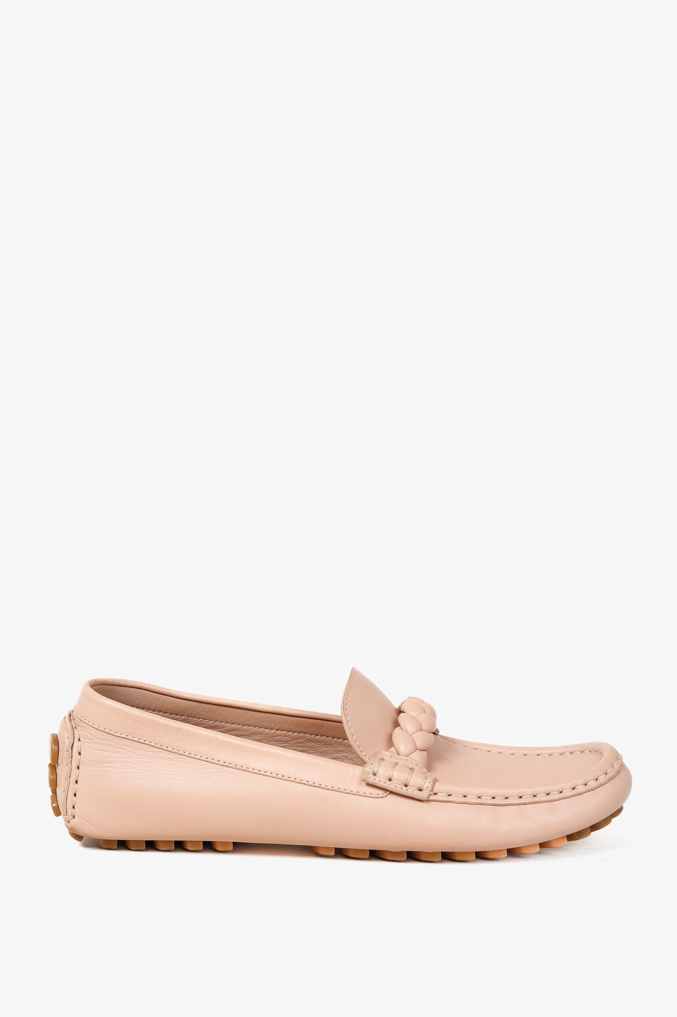 Gianvito Rossi Gianvito Rossi Monza Pink Braided Leather Loafers Size US 8.5 / IT 38.5 - 1 Thumbnail