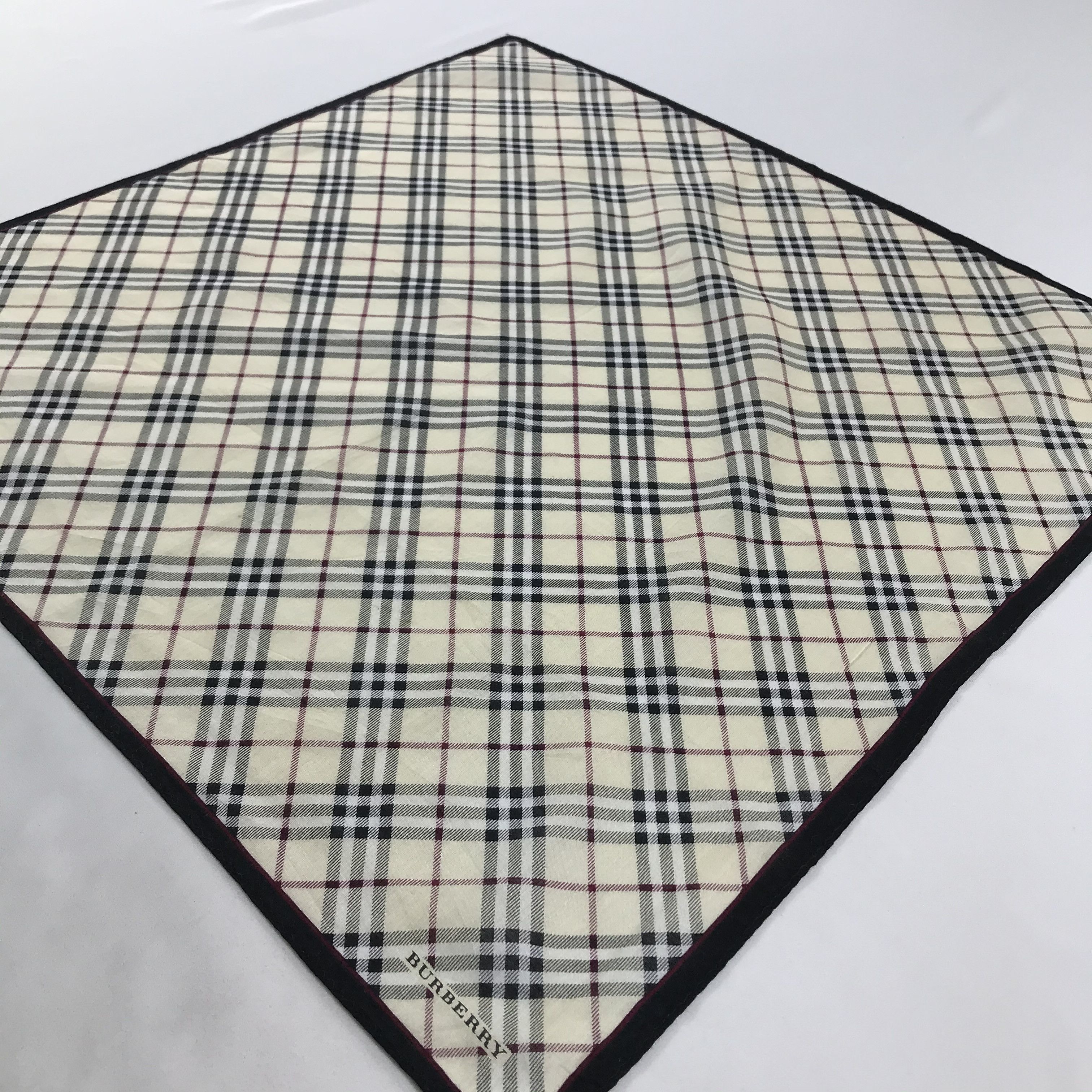 Burberry × Vintage Burberry Bandana / Handkerchief / Neckerchief - S1514 Size ONE SIZE - 2 Thumbnail