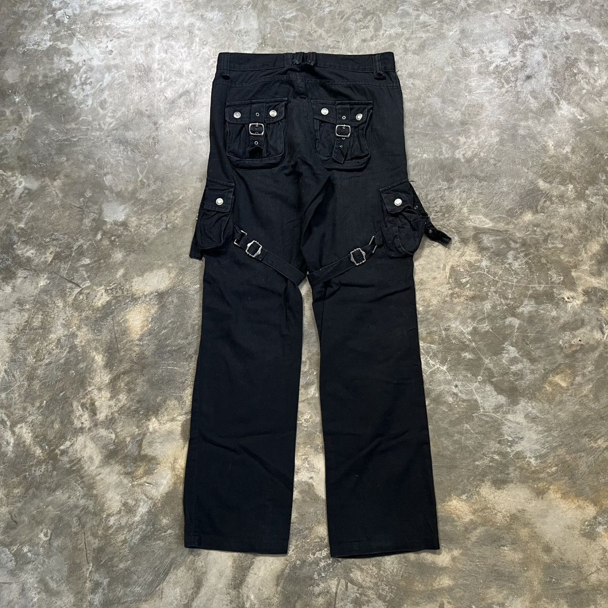 14th Addiction 2000s Bike Star 14th Style Double Knee Bondage Cargo Pants Size US 29 - 2 Thumbnail