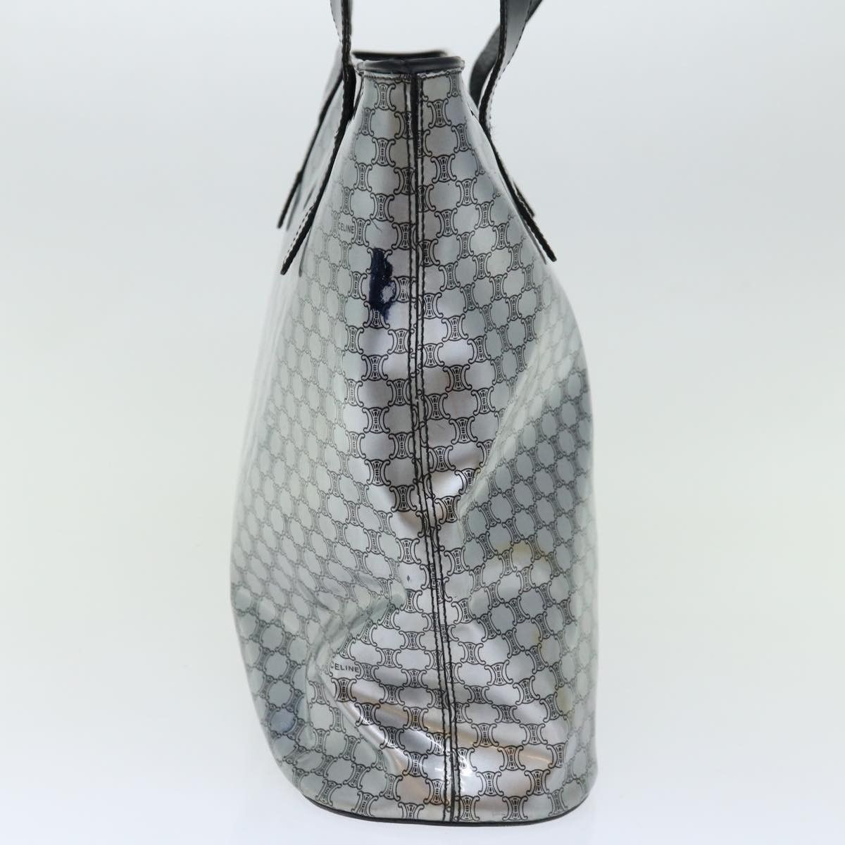 Celine CELINE Macadam Canvas Tote Bag Enamel Silver Black Size ONE SIZE - 5 Thumbnail