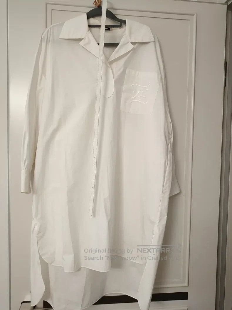 Fendi Fendi White Shirt Dress Size XXS / US 00 / IT 34 - 1 Thumbnail
