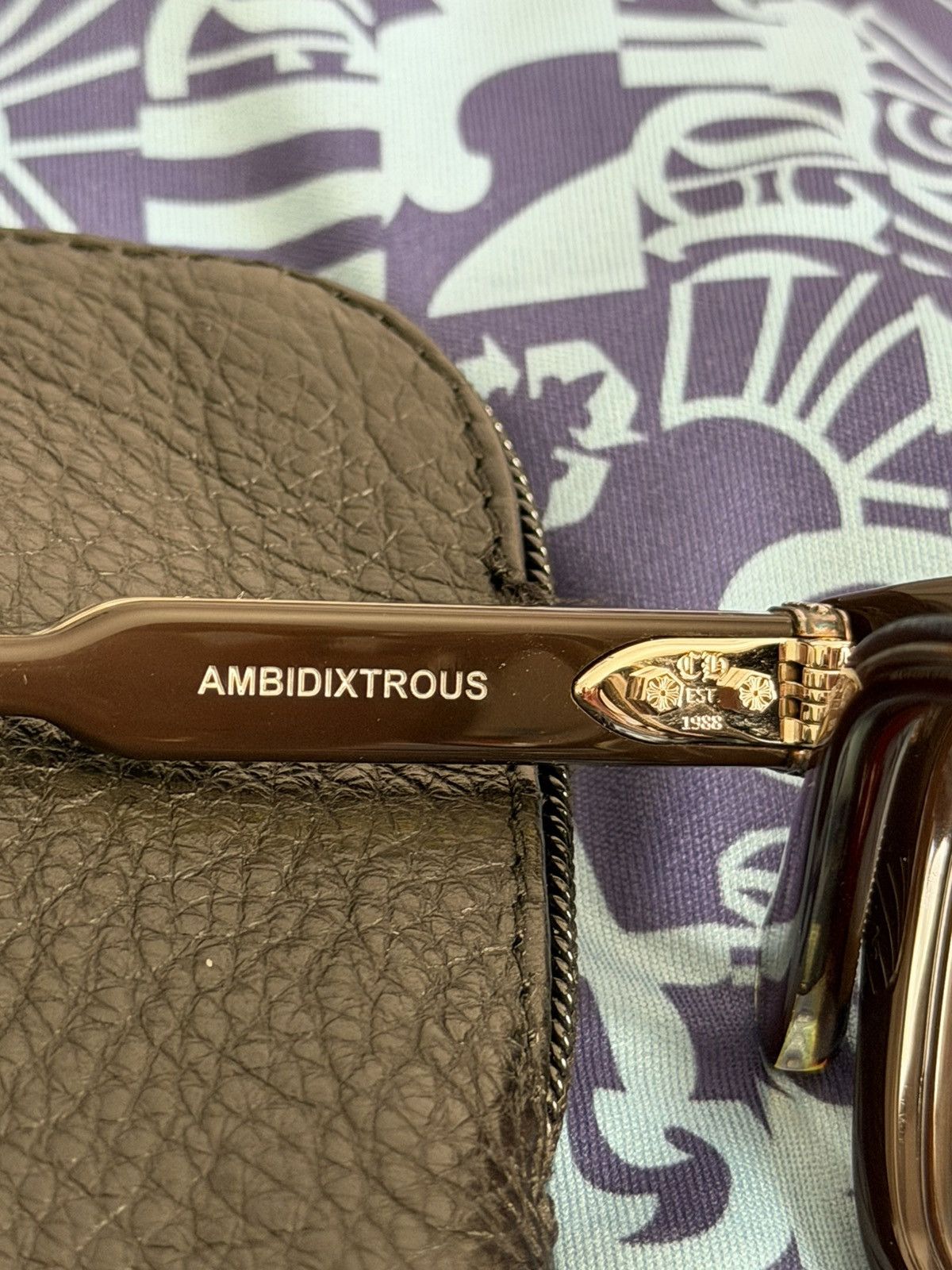 Chrome Hearts AMBIDIXTROUS Glasses Brown & Sterling Silver Size ONE SIZE - 5 Thumbnail