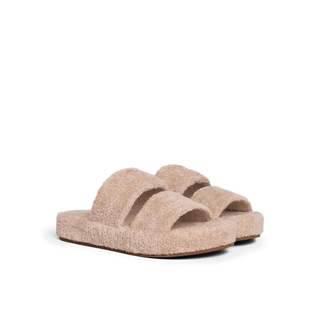 Celine CELINE Triomphe Sponge Faded Pink Slippers New & Authentic ( Size US 10 / IT 40 - 2 Thumbnail