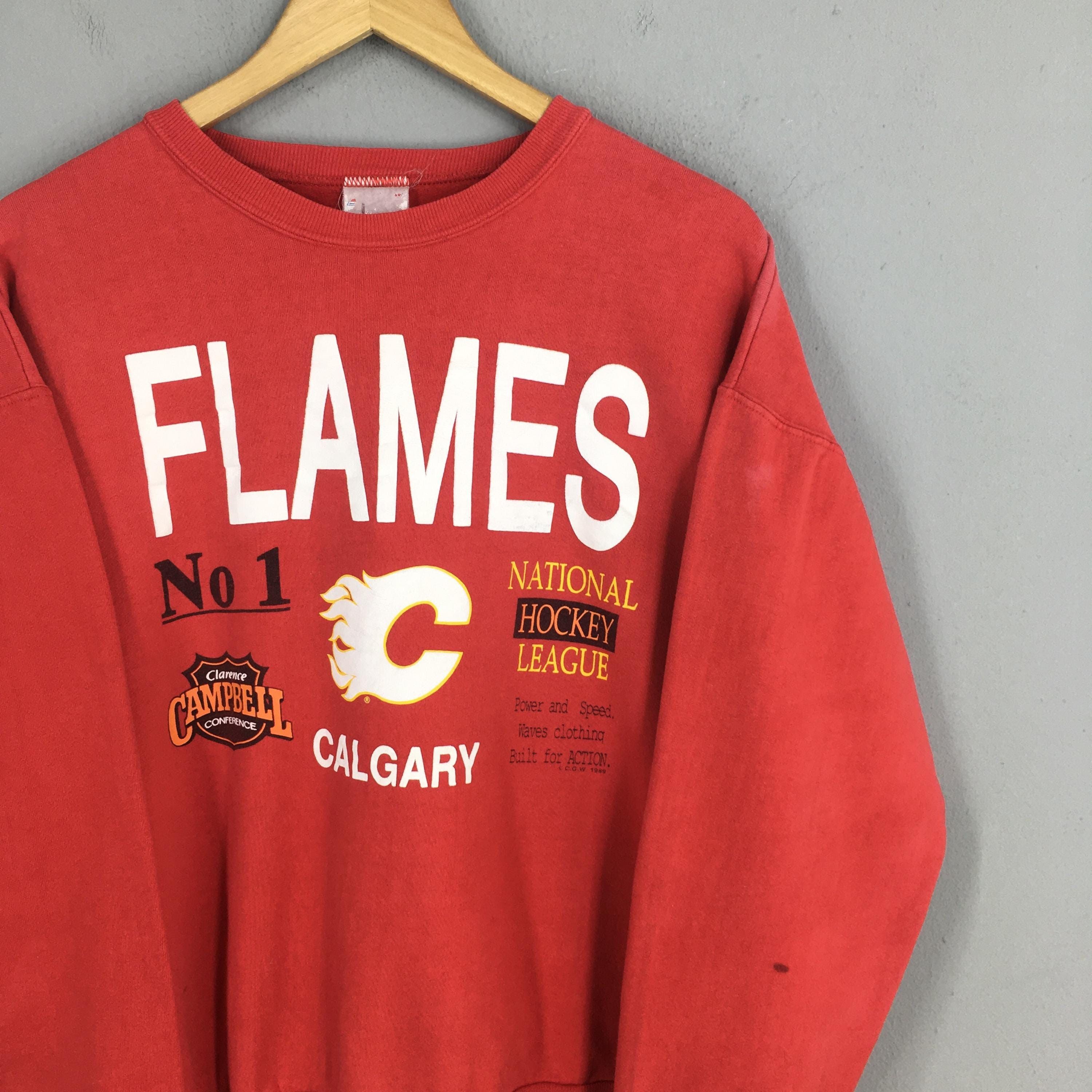 NHL Vintage Calgary Flames NHL Red Sweatshirt Large Size US L / EU 52-54 / 3 - 2 Thumbnail