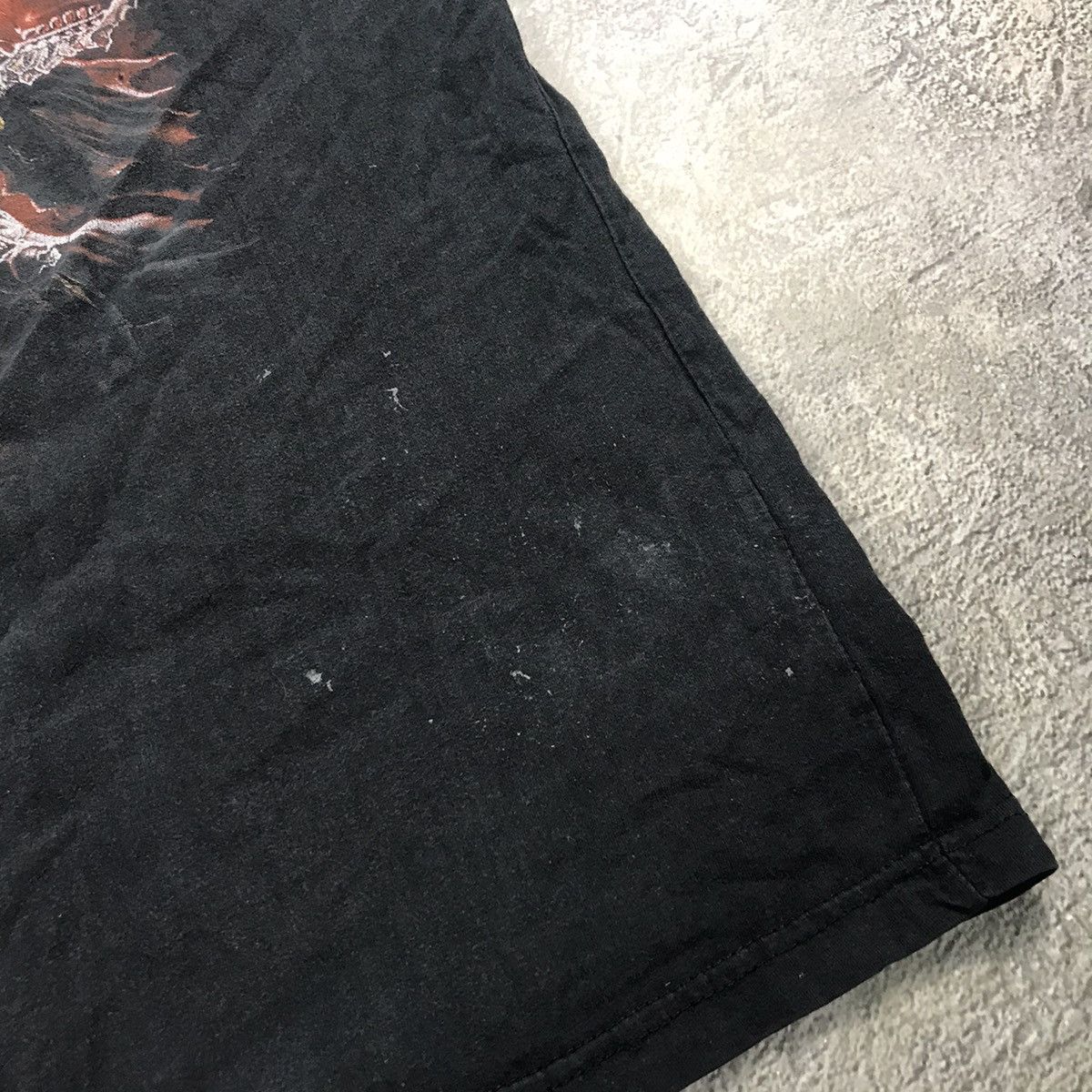 Vintage Vintage 90s Graphic Tee Skeleton Guitar Horror Grunge Dark L Size US L / EU 52-54 / 3 - 6 Thumbnail
