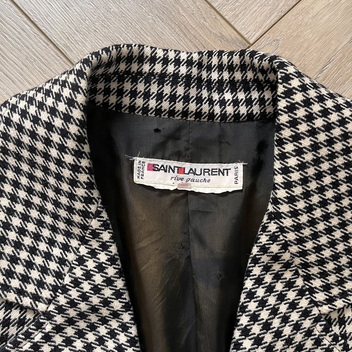 Yves Saint Laurent Yves Saint Laurent Vintage Houndstooth Over Coat Size M / US 6-8 / IT 42-44 - 4 Thumbnail
