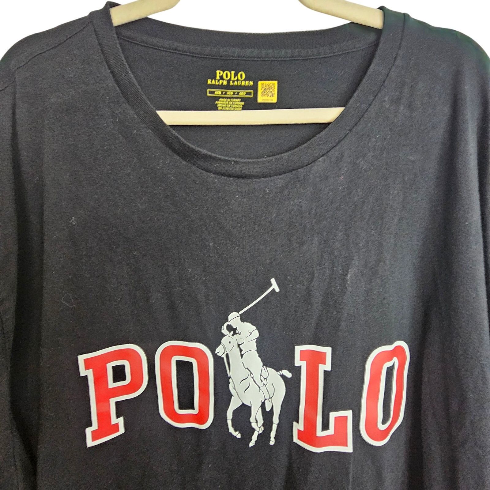 Polo Ralph Lauren Polo Ralph Lauren Mens T-Shirt Big Pony Logo Size 4XB Black Size US XXL / EU 58 / 5 - 2 Thumbnail