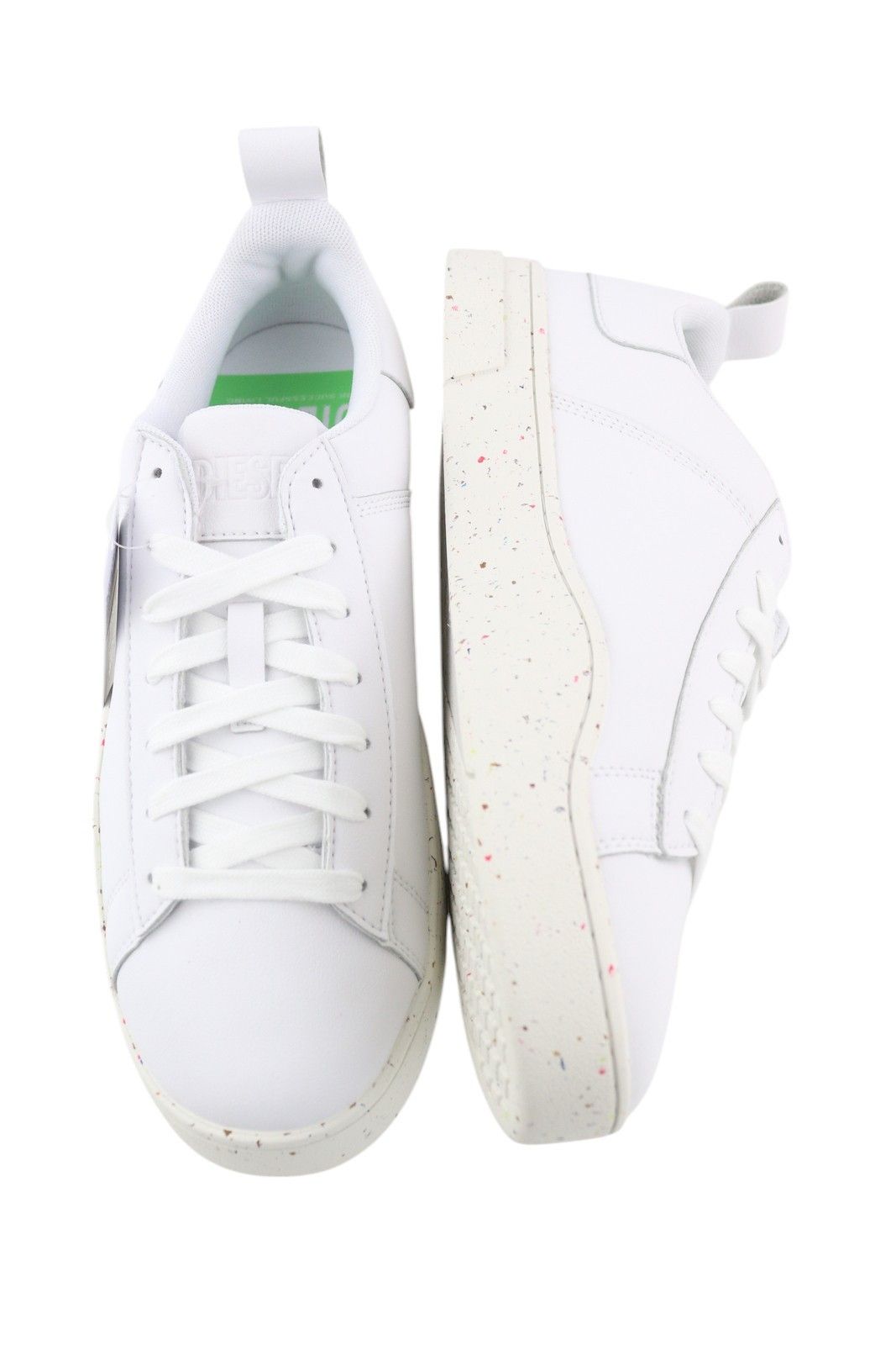 Diesel S-CLEVER LOW LACE EU44.5 White Leather 41519 Size US 11.5 / EU 44-45 - 4 Thumbnail