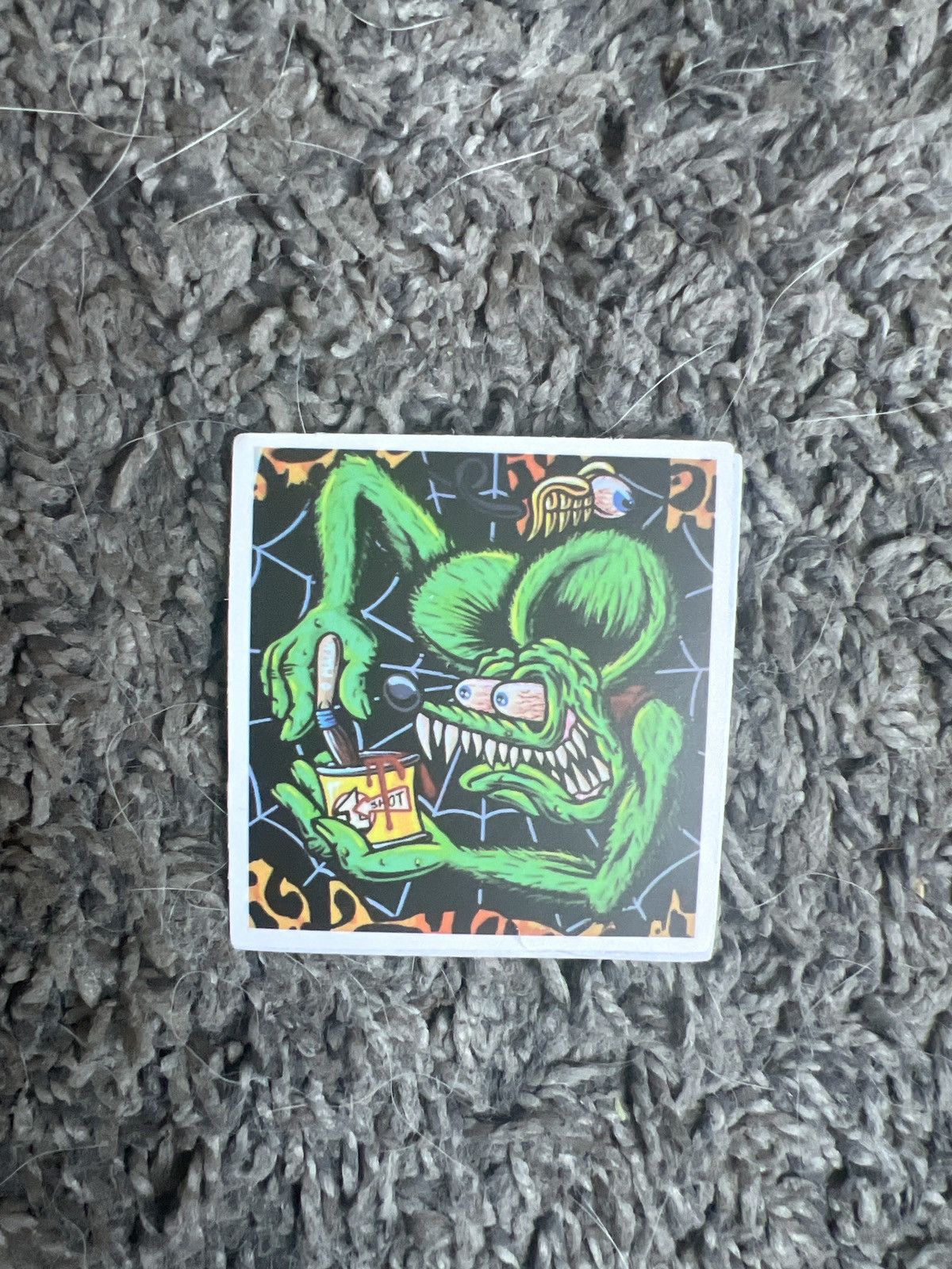 Hypebeast Rat Fink Eating In Spiderweb Sticker Size ONE SIZE - 1 Thumbnail