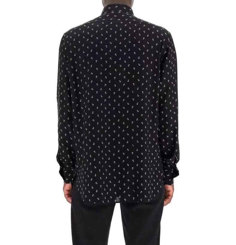 Saint Laurent Paris Saint laurent paris 20 FW mulberry silk anchor shirt 2506-N Size US XXS / EU 40 - 9 Thumbnail