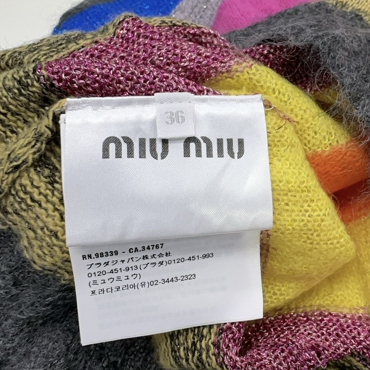 Miu Miu Miu Miu 2018 Striped Knit Sweater Size XS / US 0-2 / IT 36-38 - 6 Thumbnail