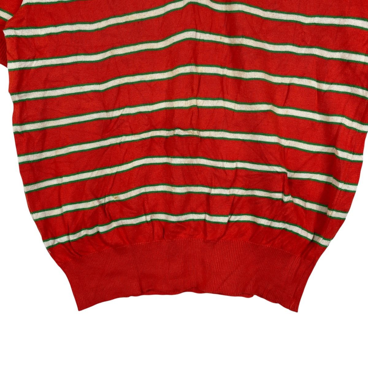 Vintage Vintage 80s Lancetti Sport Stripe Knitwear Polo Jumper Size US M / EU 48-50 / 2 - 5 Thumbnail