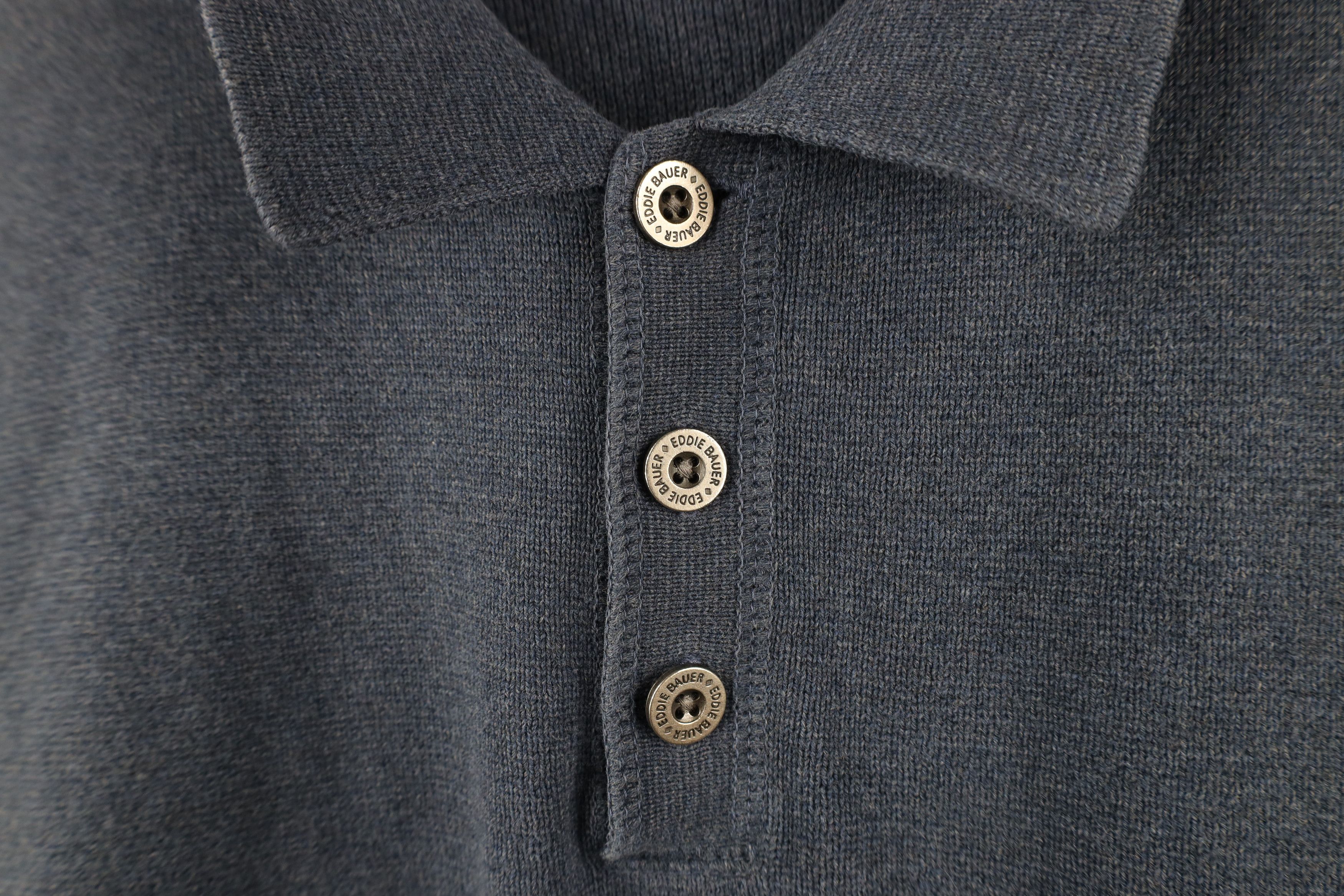 Eddie Bauer × Vintage Vintage 90s Eddie Bauer Heavyweight Thermal Collared Polo Size US XL / EU 56 / 4 - 5 Thumbnail