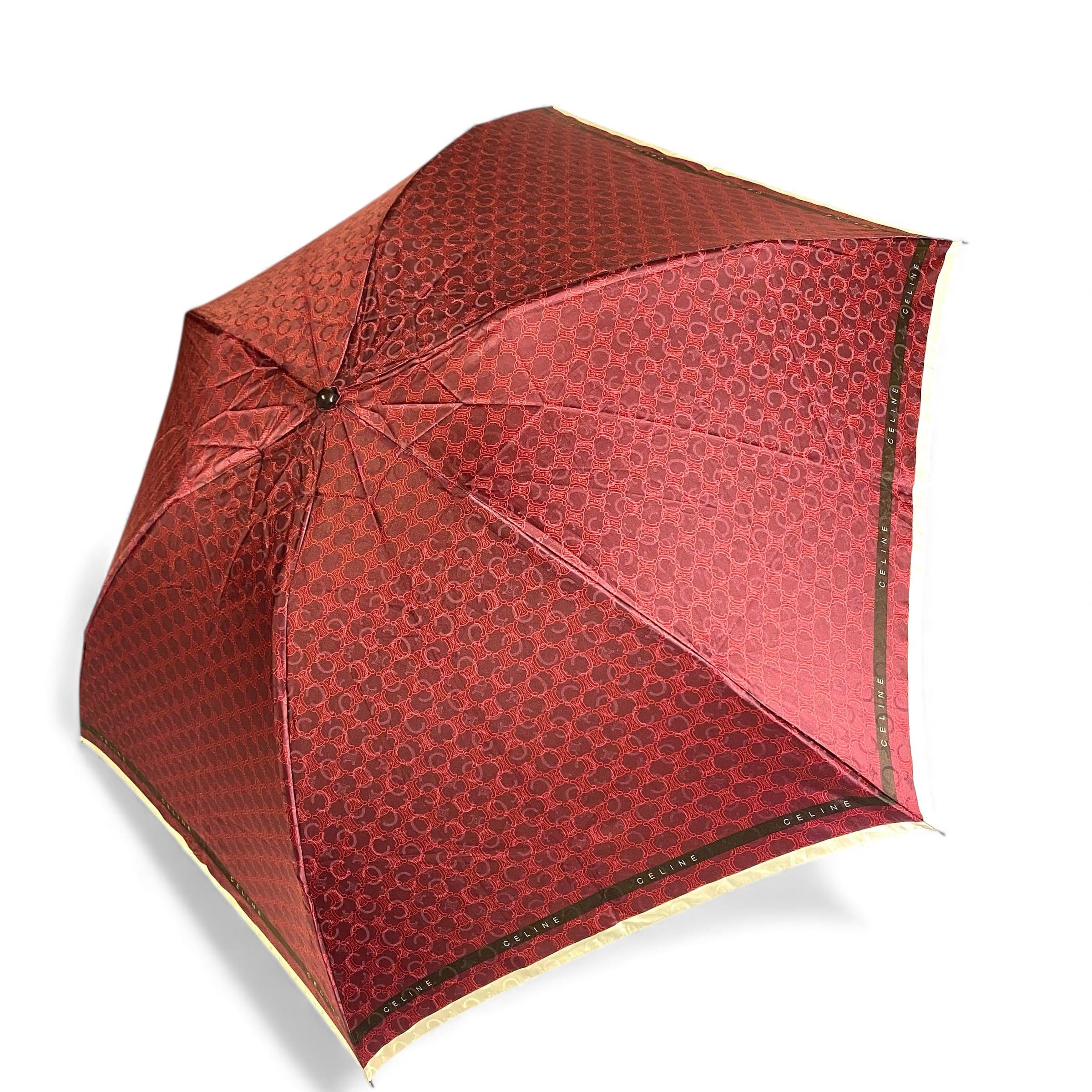 Celine CELINE Folding Umbrella Bordeaux Size ONE SIZE - 9 Thumbnail